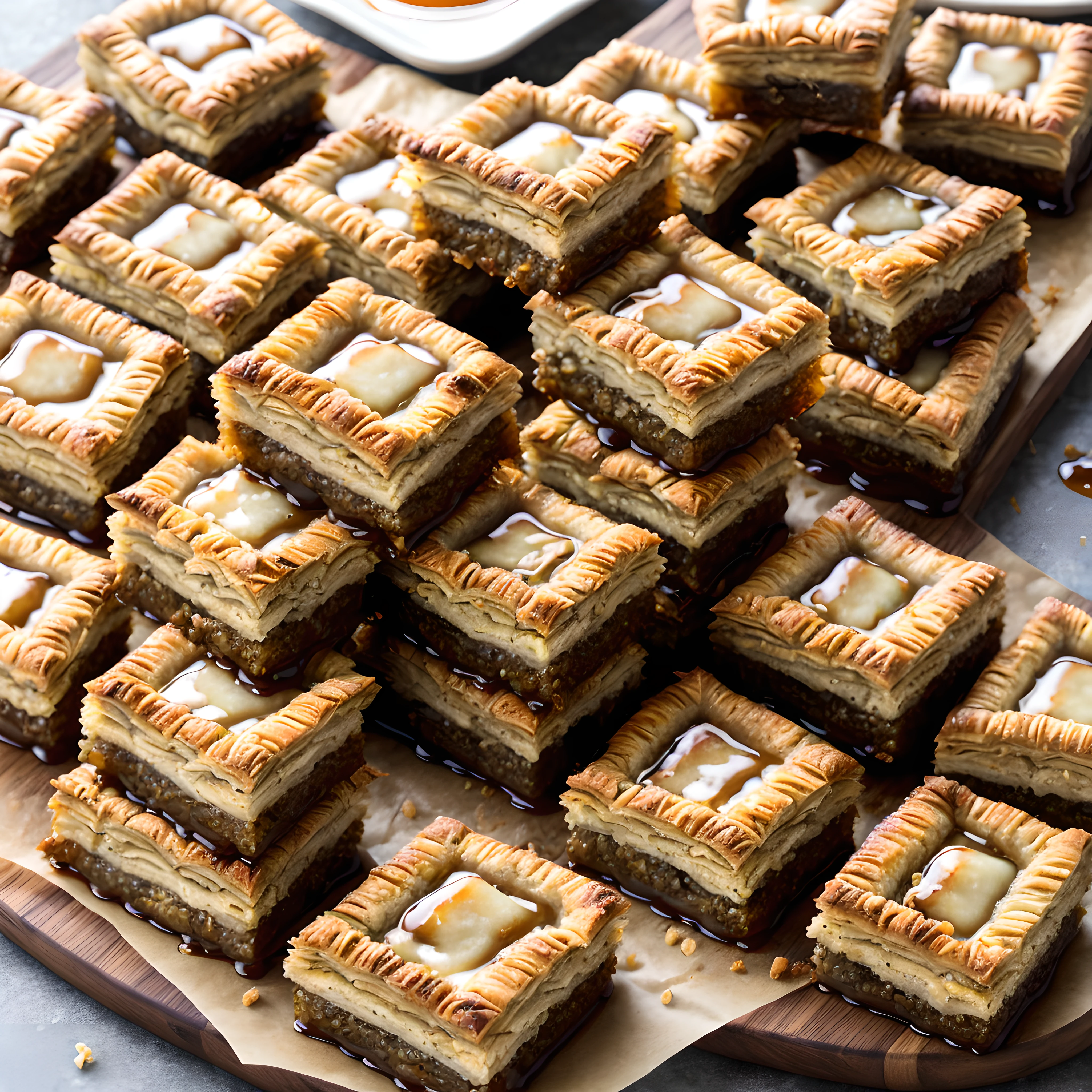 Baklava in honey
