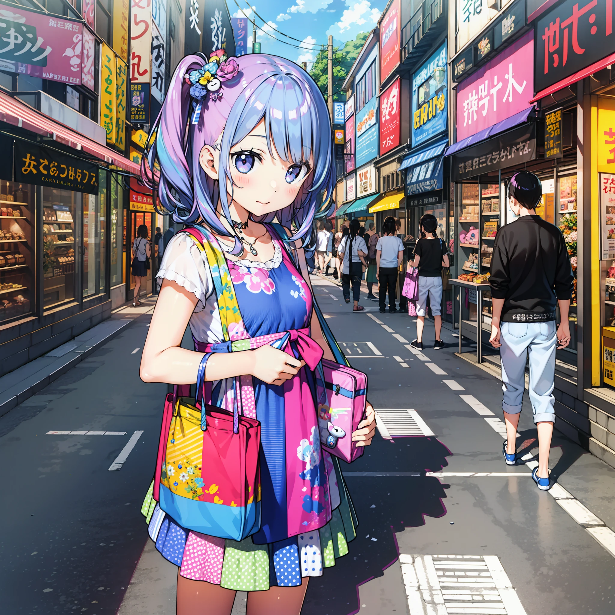 Iridescent, Colorful Pop, Girl, Cute, Harajuku