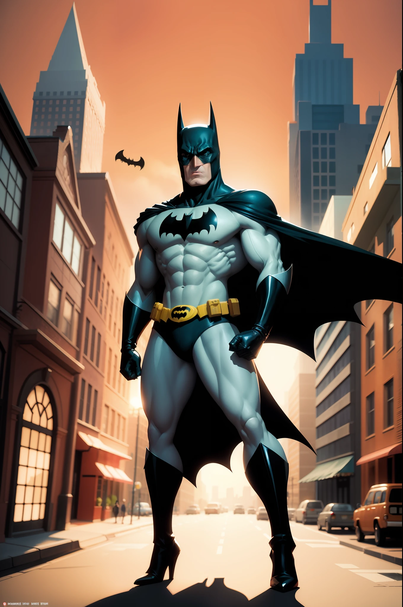 batman animated figures from the animated animated movie, by Bruce Timm, by Hanna-Barbera, inspired by Bruce Timm, darwyn cooke, in batman comics, batman, in batman comic book, by Dick Bickenbach, hanna barbera, inspired by Alex Toth, film still of batman, style of dc comics, hanna barbera style, from movie batman