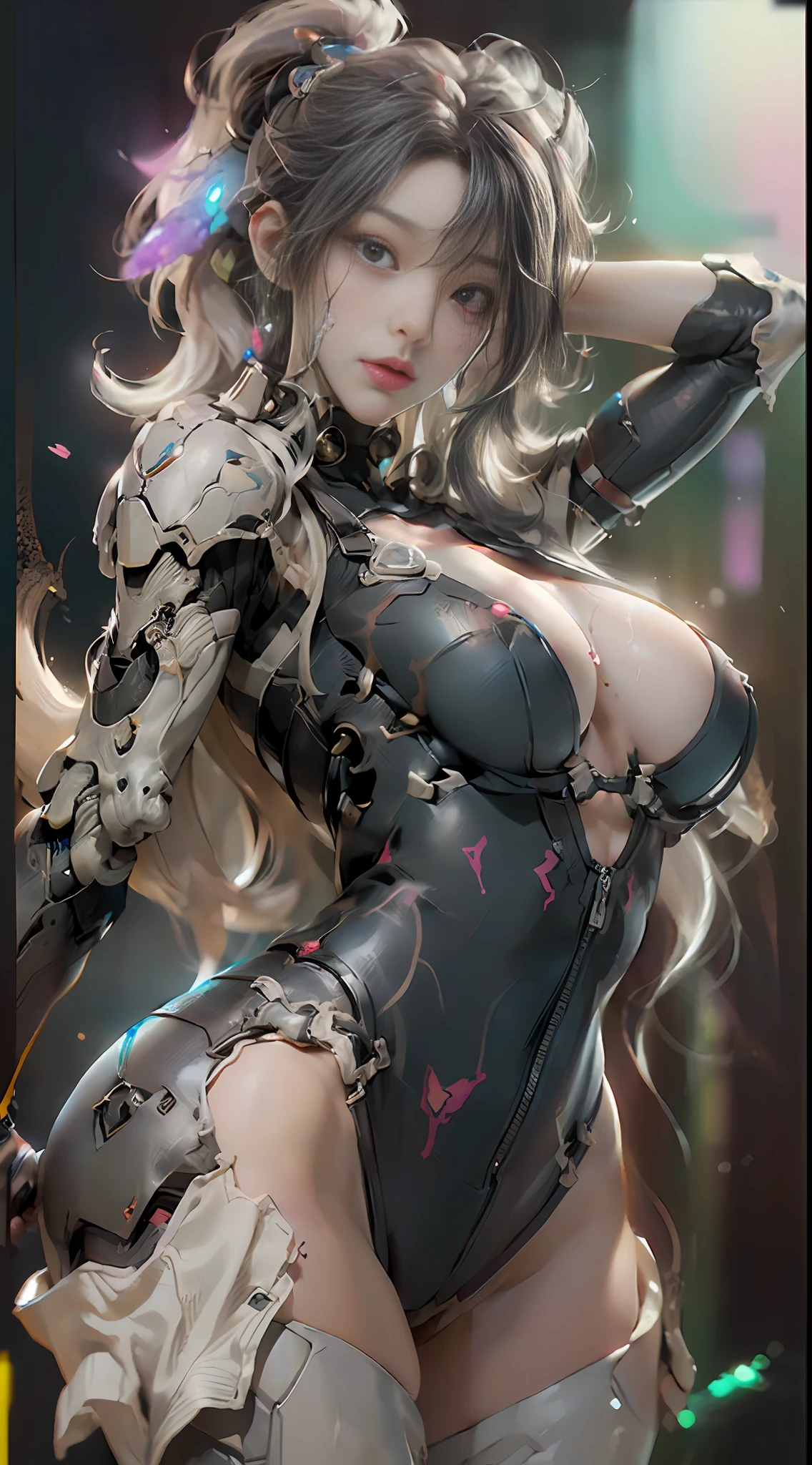 (Best Quality), ((Masterpiece), (Details: 1.4), 3D, Beautiful Cyberpunk Woman, HDR (High Dynamic Range), Ray Tracing, NVIDIA RTX, Super Resolution, Unreal 5, Subsurface Scattering, PBR Textures, Post Processing, Anisotropic Filtering, Depth of Field, Maximum Sharpness and Clarity, Multilayer Textures, Albedo and Highlight Maps, Surface Shading, Accurate Simulation of Light-Material Interactions, Perfect Proportions, Octane Rendering, Bicolor Light, Large Aperture, Low ISO, White Balance, Rule of Thirds, 8K RAW, (Lower Body Integrated with Mechanism), (Camel Hoof), (Shot in Tits), (Sideways), (Sexy Pose), (BDSM) (Improve), (Big Breasts), (Tits Shake), (Hands Hold Breasts), (Tentacles Insert Lot) (Electric Shock), (Mucus,,,,- Fluorescent Armor), (Armor ,,, ,,,,,,), (Gemstone), (Exposure, (Big Breasts) (Laser), (Bukkake), (Body Mucus), (Semen on the Face), (On the Face), on the breasts), on the abdomen), on the legs), on the hands), on the hair)