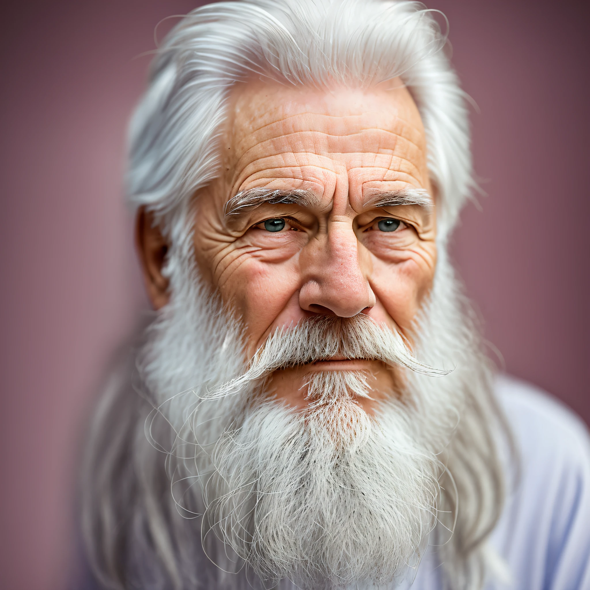 an elder with beards and white hair, with a serene face --auto --s2