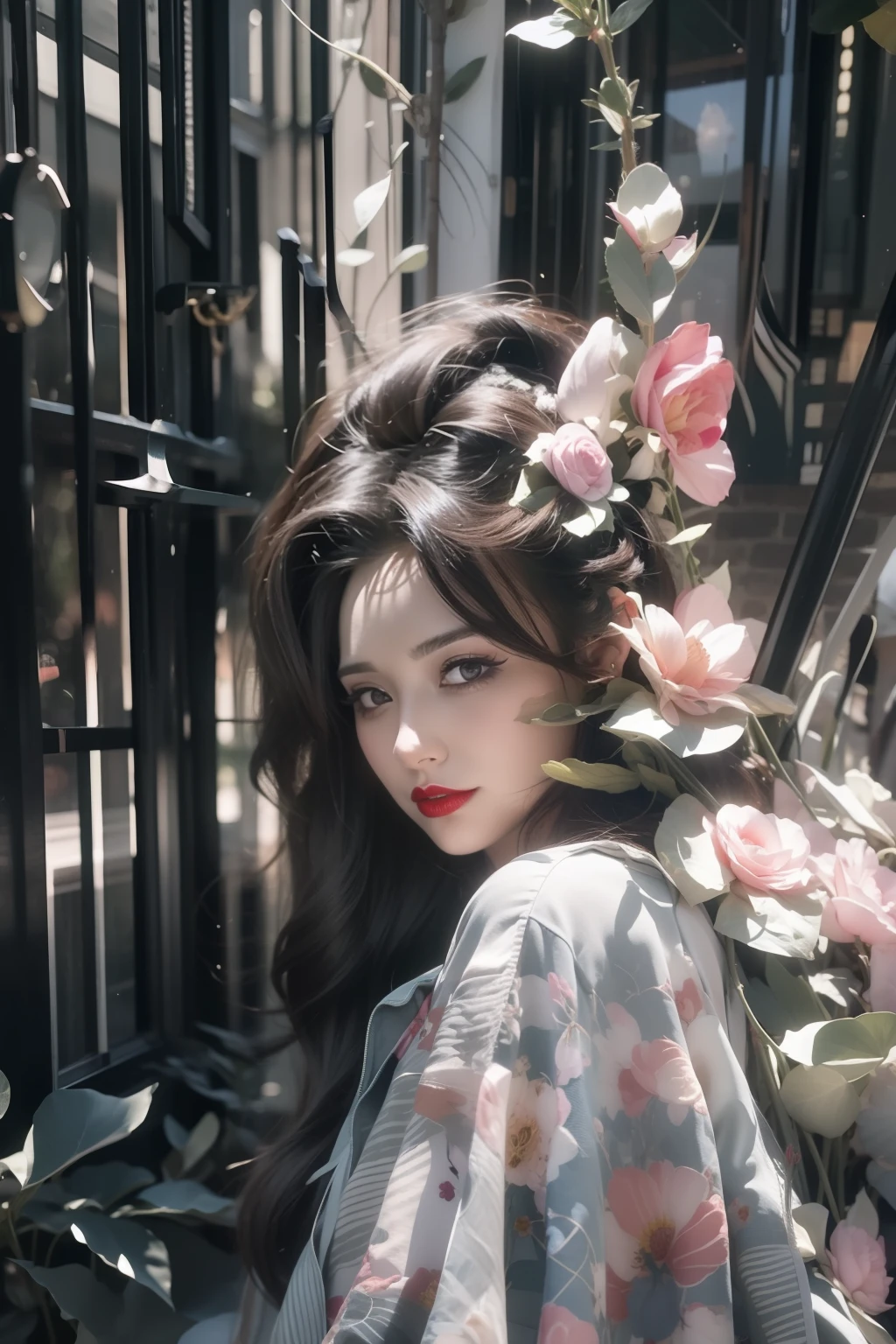 A delicate couple, high nose, red lips