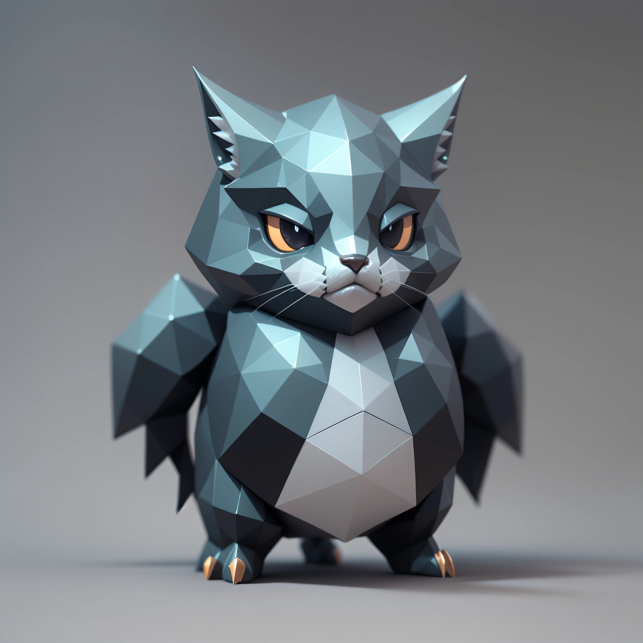kawaii low poly {creature} character, 3d isometric render, white background, ambient occlusion, unity engine, square image