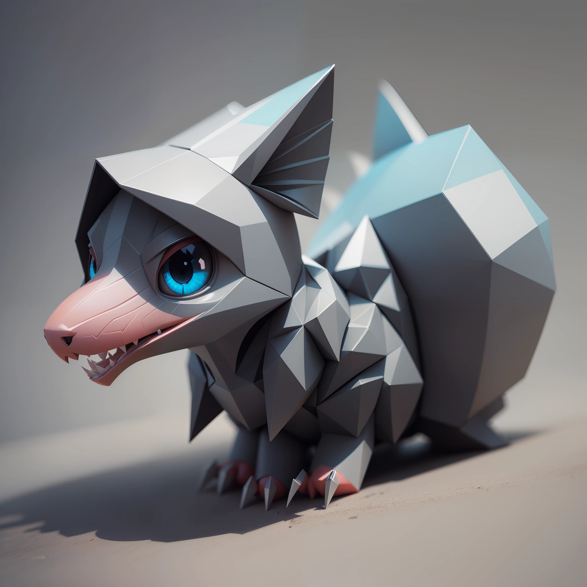 kawaii low poly {creature} character, 3d isometric render, white background, ambient occlusion, unity engine, square image