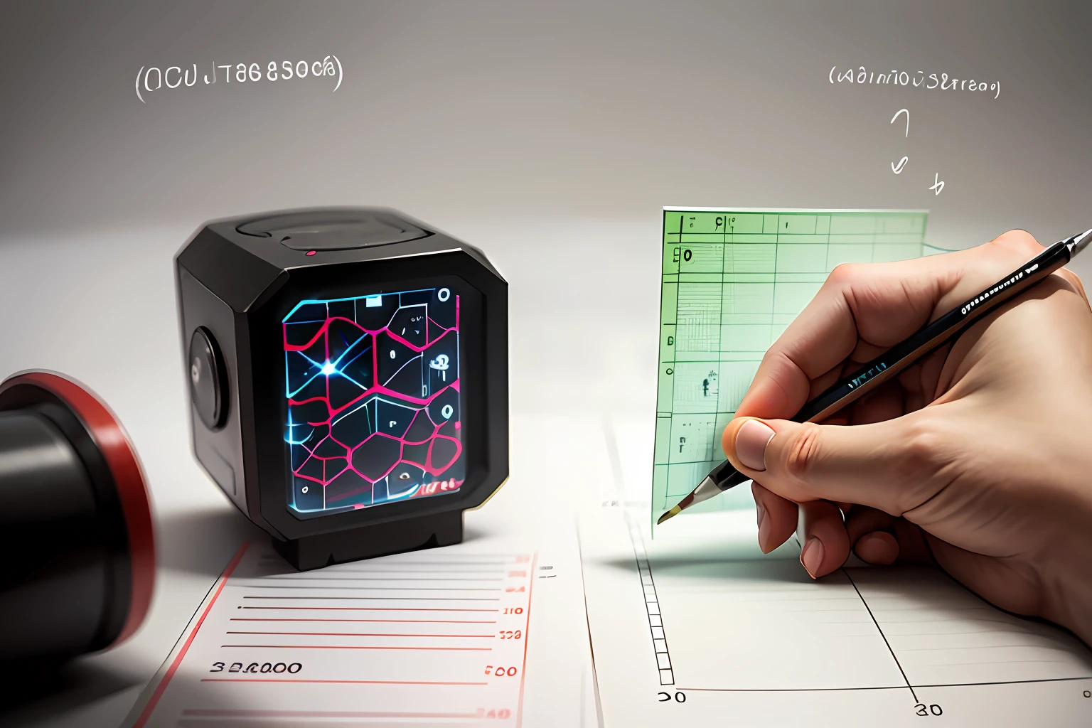 a sketch of multiphysics and mathematical calculations, scientific statistics turning into reality --auto