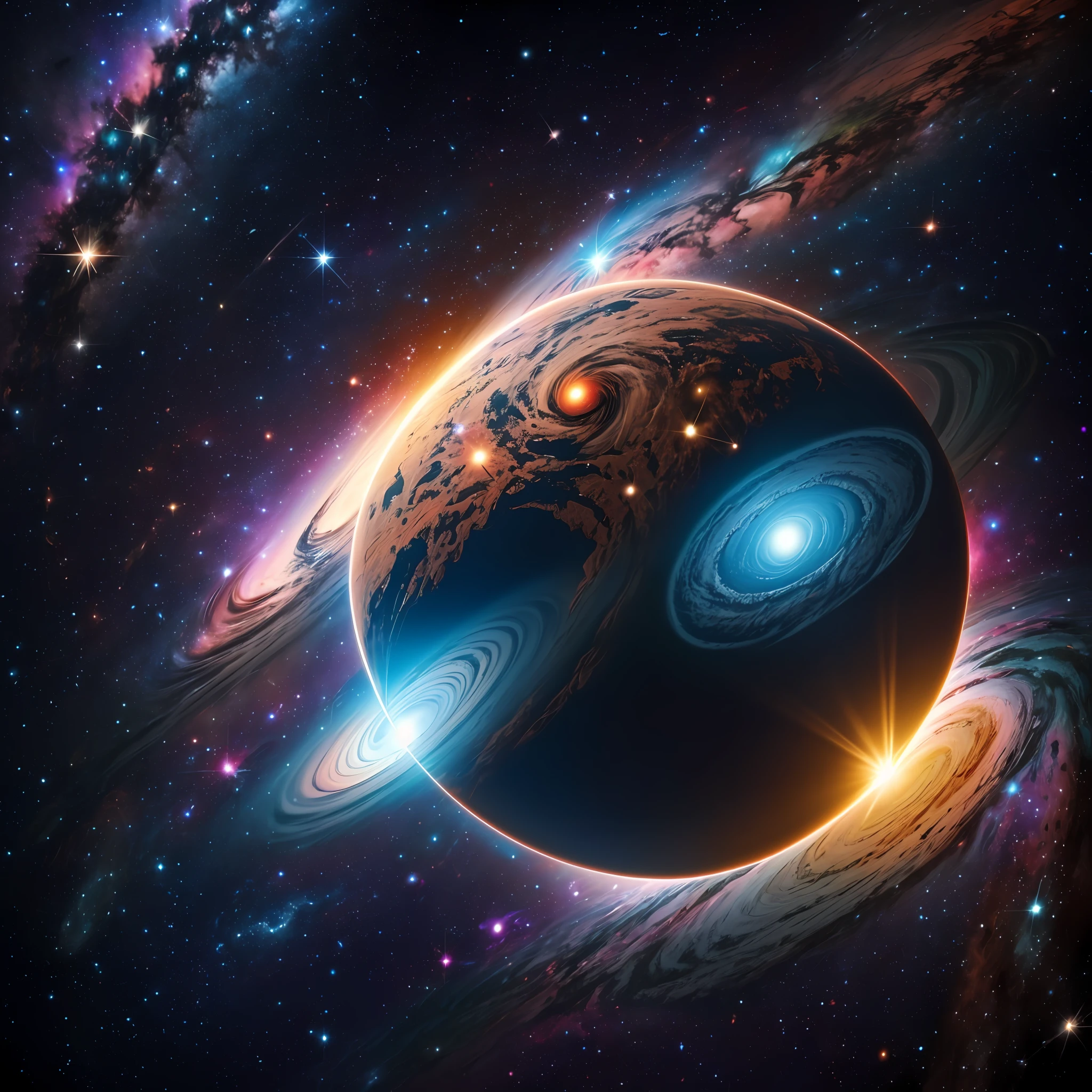 Smartphone wallpaper space, universe, galaxies, 8k, technologic, epic --ar 9:16 --auto