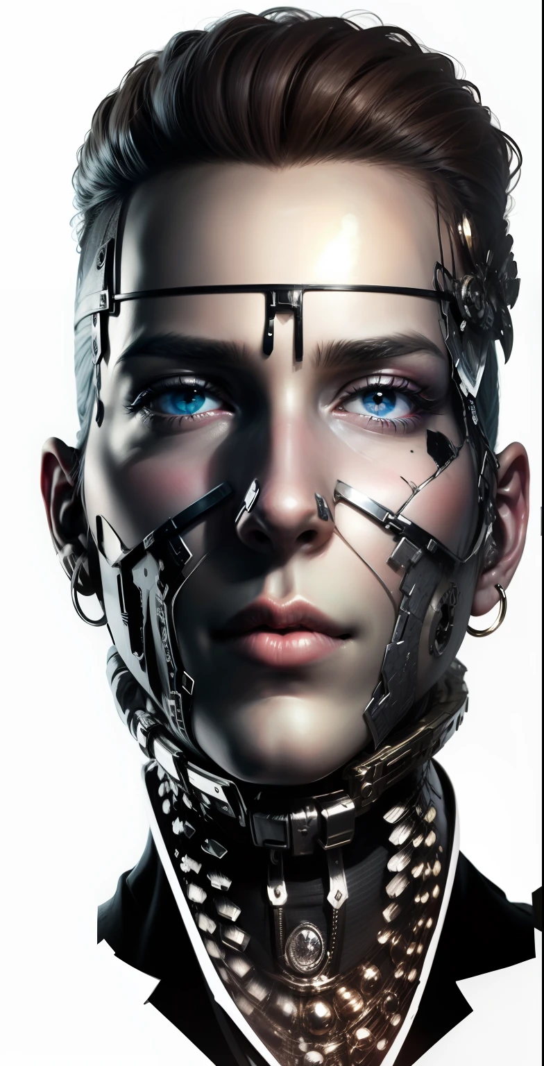 Redo this image leaving the face a little more colorful and a little more humanized --auto