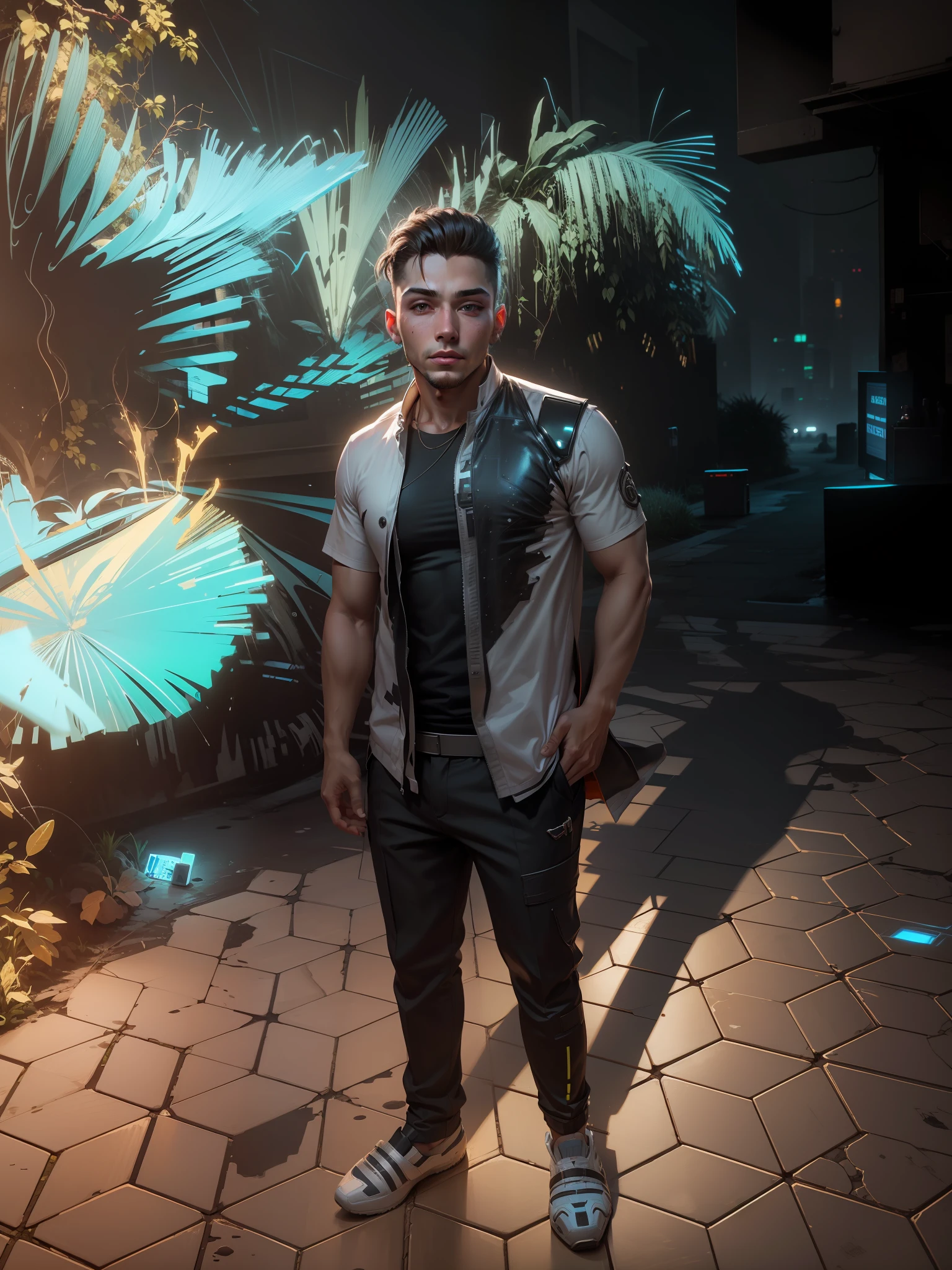 Change background cyberpunk handsome boy realistic face. 8k ultra