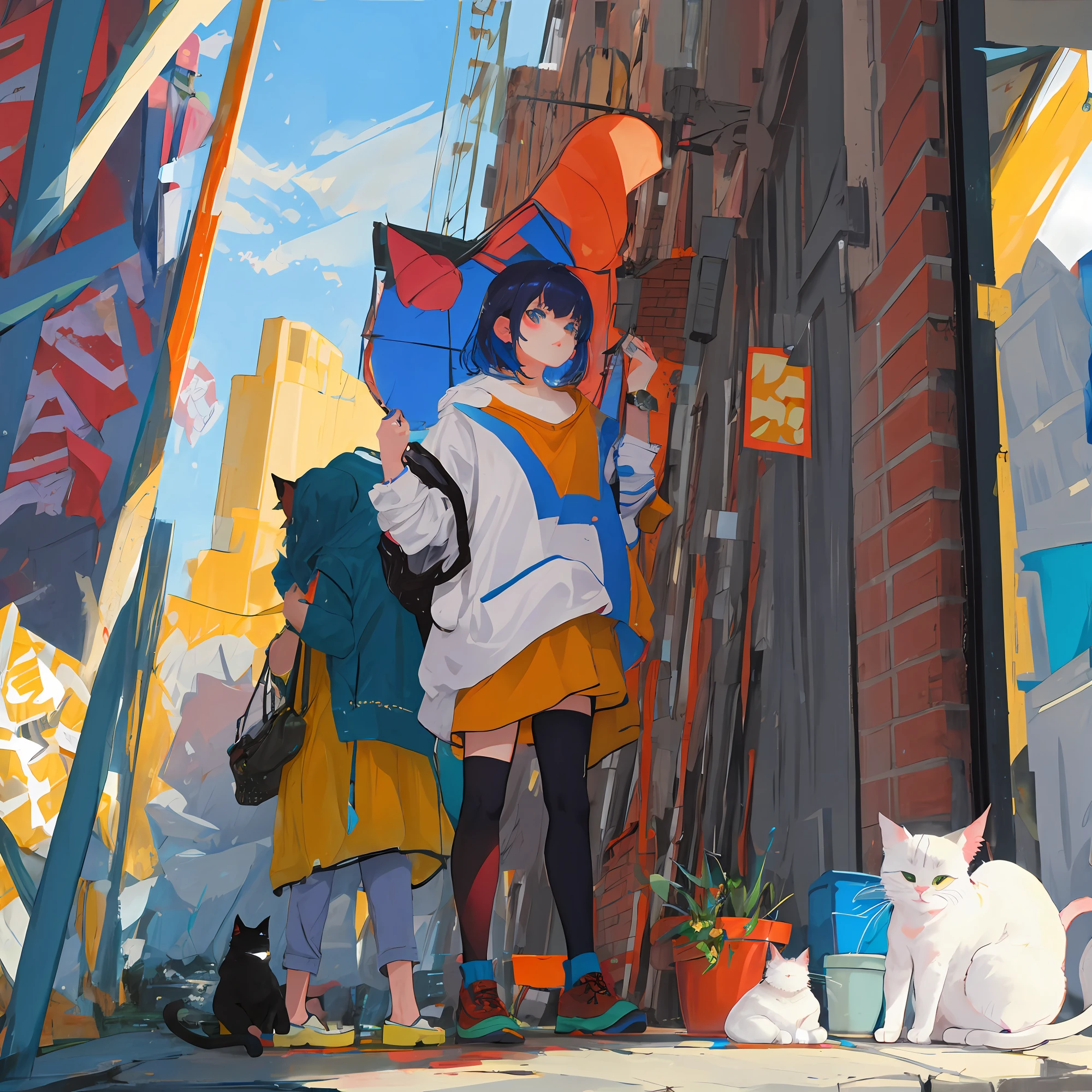 The cat and a watch