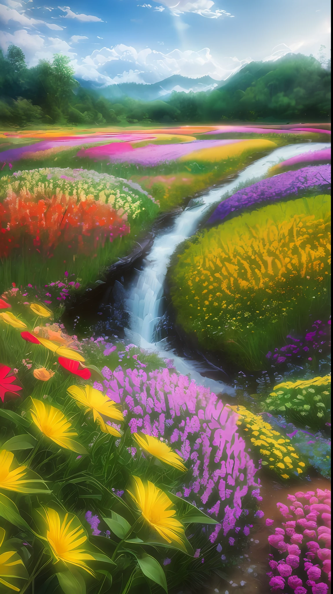 There are many red roses on the ground, flower beds on the floor, masterpieces of art, flower fields at night, wonderful masterpieces, dead and beautiful. Poppies, glowing flowers, red neon roses, beautiful masterpieces, sea of flowers everywhere, flowers everywhere, amazing depth, beautiful lights, look pitiful against the background of the moon pass --auto