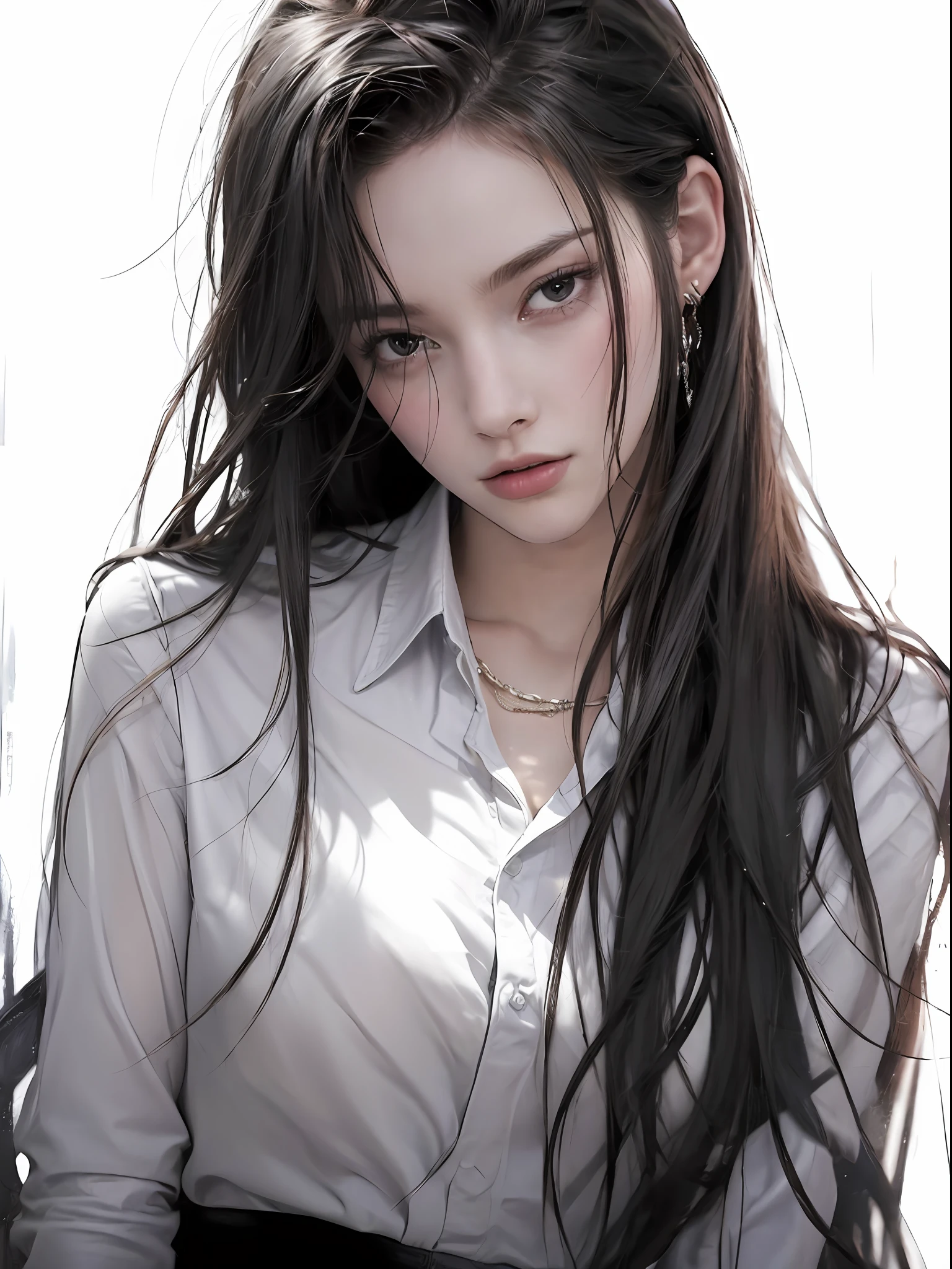 (masterpiece:1.3),(best quality:1.2),8k,absurdres,(extremely detailed:1.3),highestres,(1girl:1.2),portrait,
,shirt, long hair, very long hair