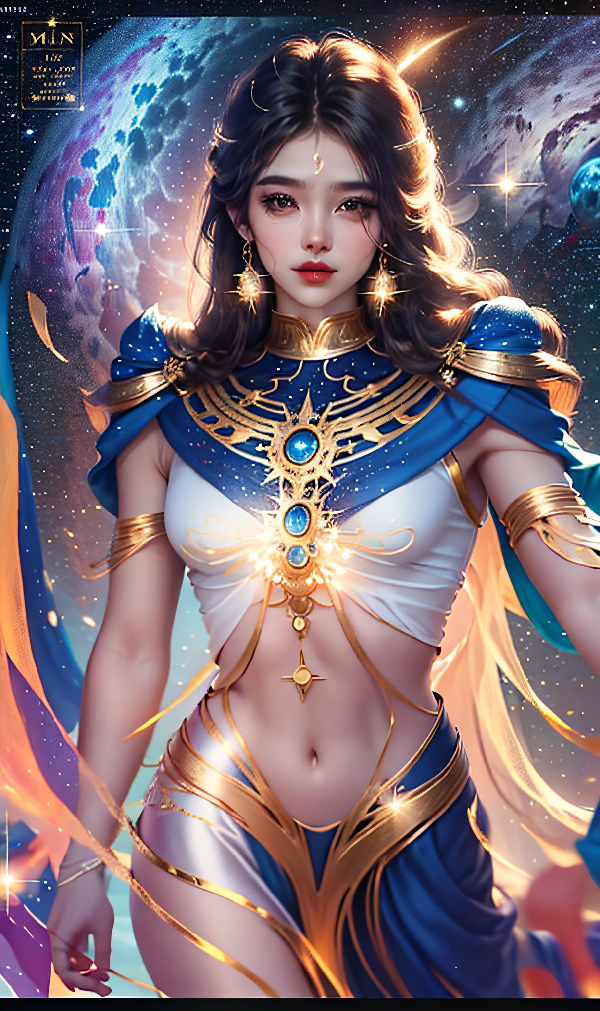 Zodiac Sign, Maiden, Starry Sky, Slim Body, 8K, Gemini, Smart, Curious, Multi-talented, Linguistically Gifted, Good Communicator, Simple, Simple.