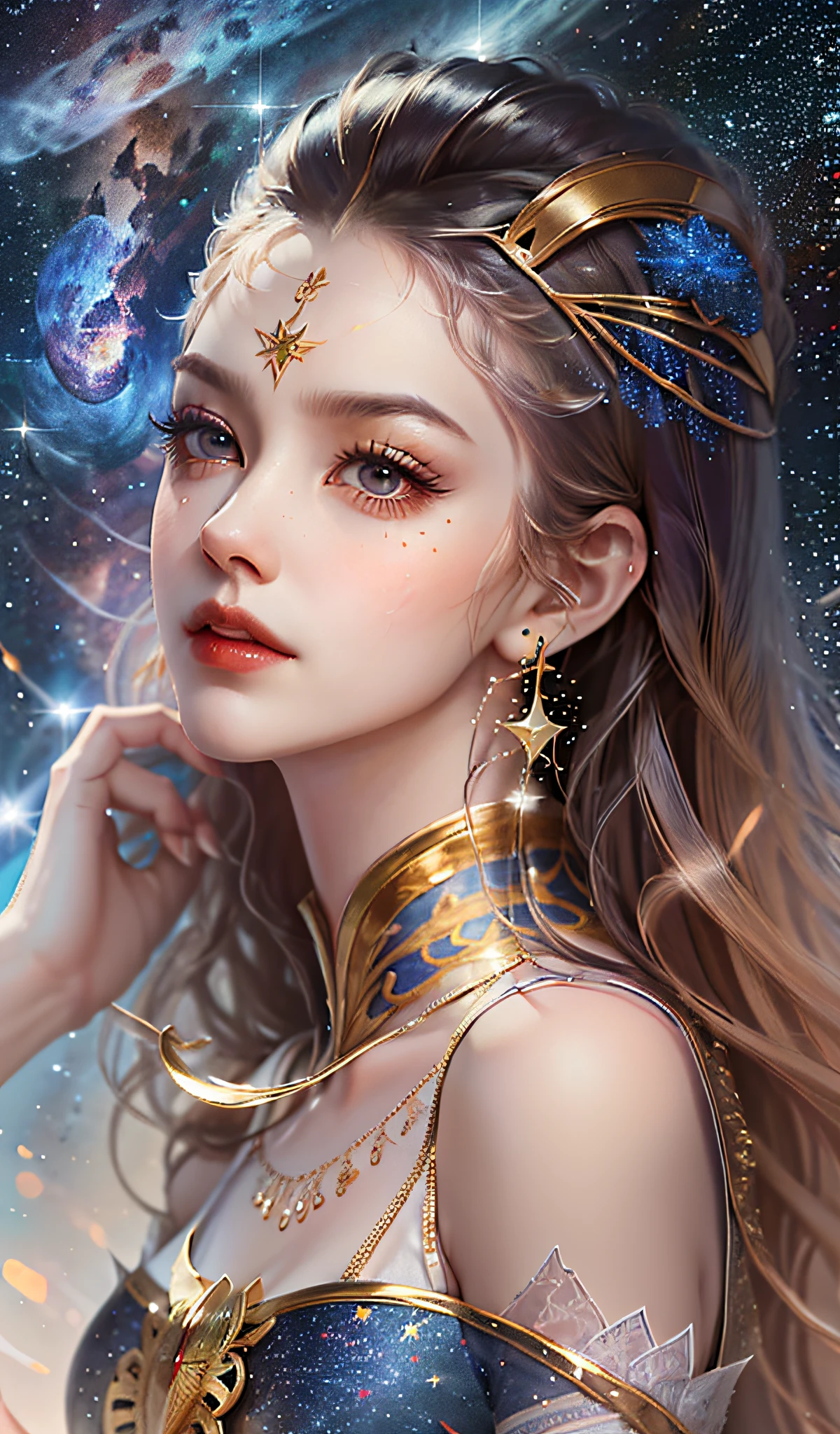 Zodiac Sign, Maiden, Starry Sky, Slim Body, 8K, Leo, Generous, Playful, Leadership, Dramatic, Show-off, Self-centered.