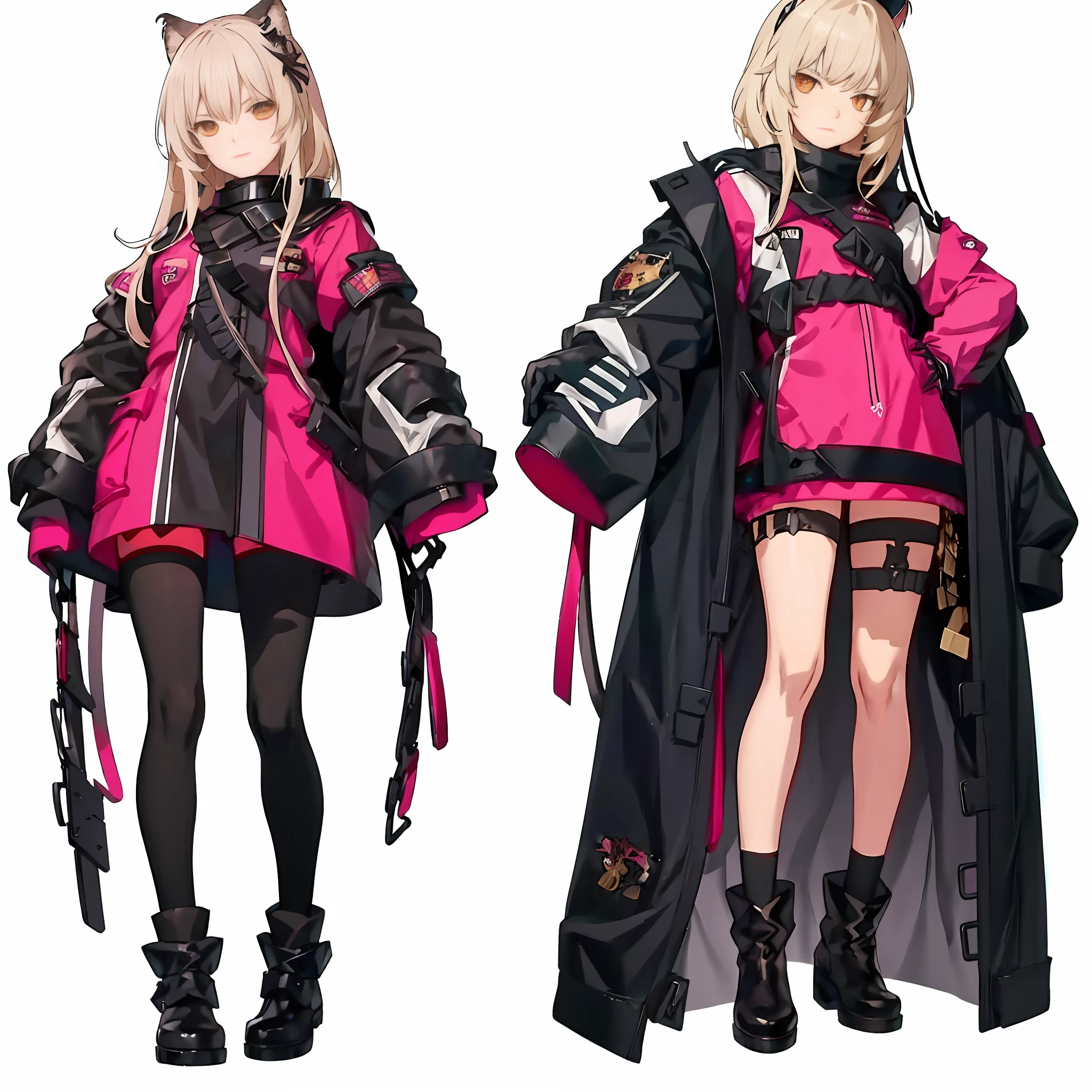 Close-up of a man holding a guitar in a pink costume, girl front style, from girl front line, fine details. Girl Front, Girl Frontier CG, Girl Frontier Universe, M4 SOPMOD II Girl Front, Girl Front, From Ark Night, Official Character Art, ( ( Character Concept Art )), Trends in ArtStation Pixiv, Anime Character Design