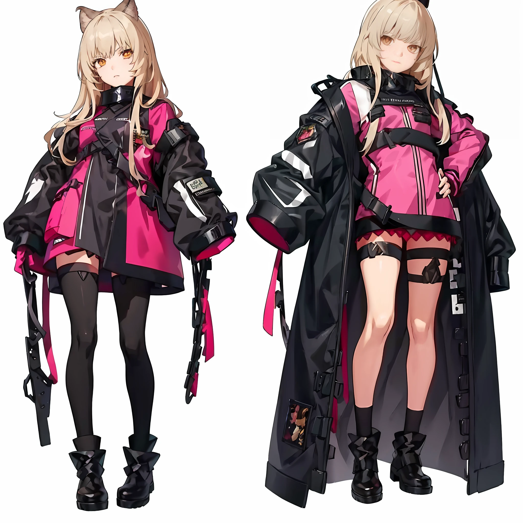 Close-up of a man holding a guitar in a pink costume, girl front style, from girl front line, fine details. Girl Front, Girl Frontier CG, Girl Frontier Universe, M4 SOPMOD II Girl Front, Girl Front, From Ark Night, Official Character Art, ( ( Character Concept Art )), Trends in ArtStation Pixiv, Anime Character Design
