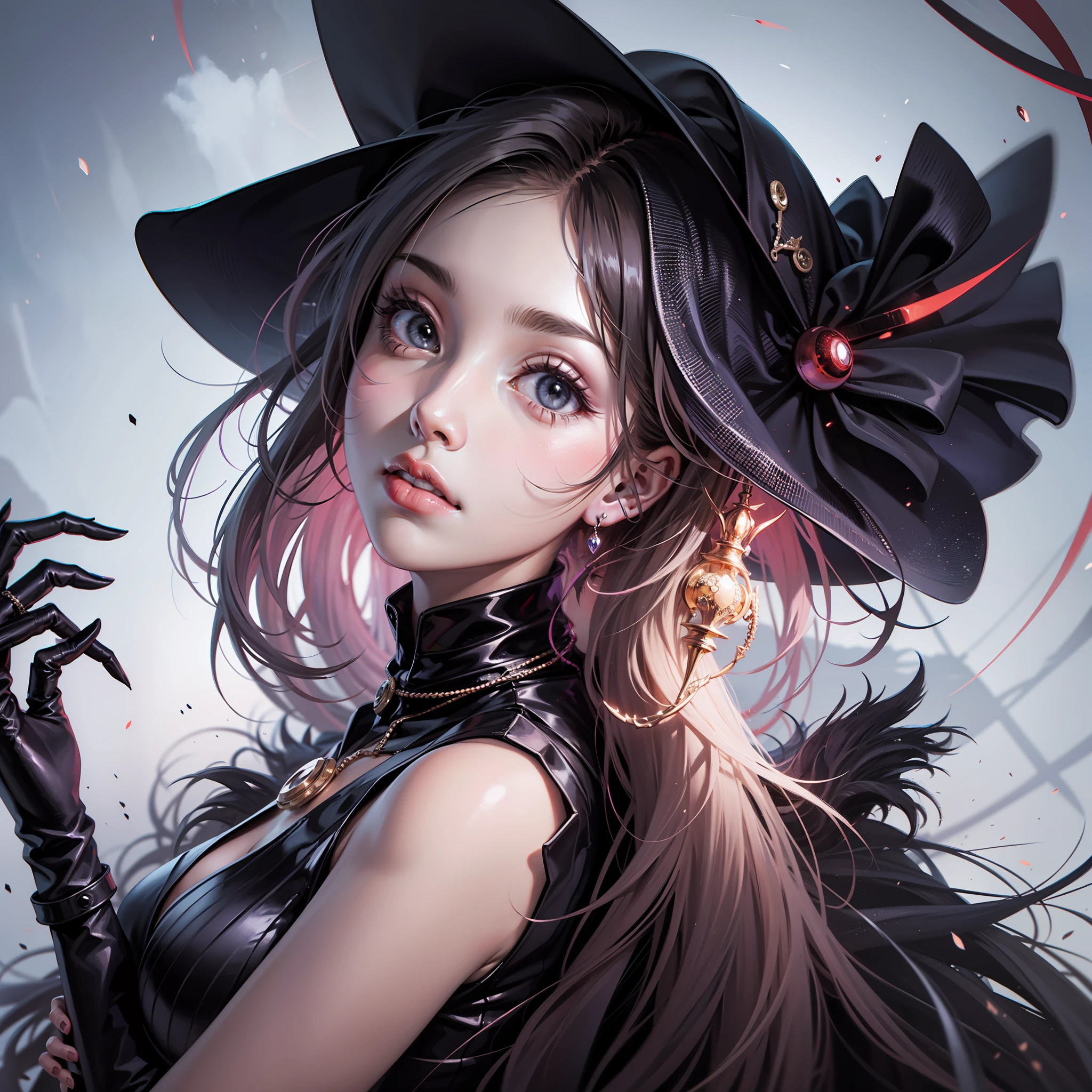 Spider witch, outstanding style, black dress, spider, arachne, spider legs,