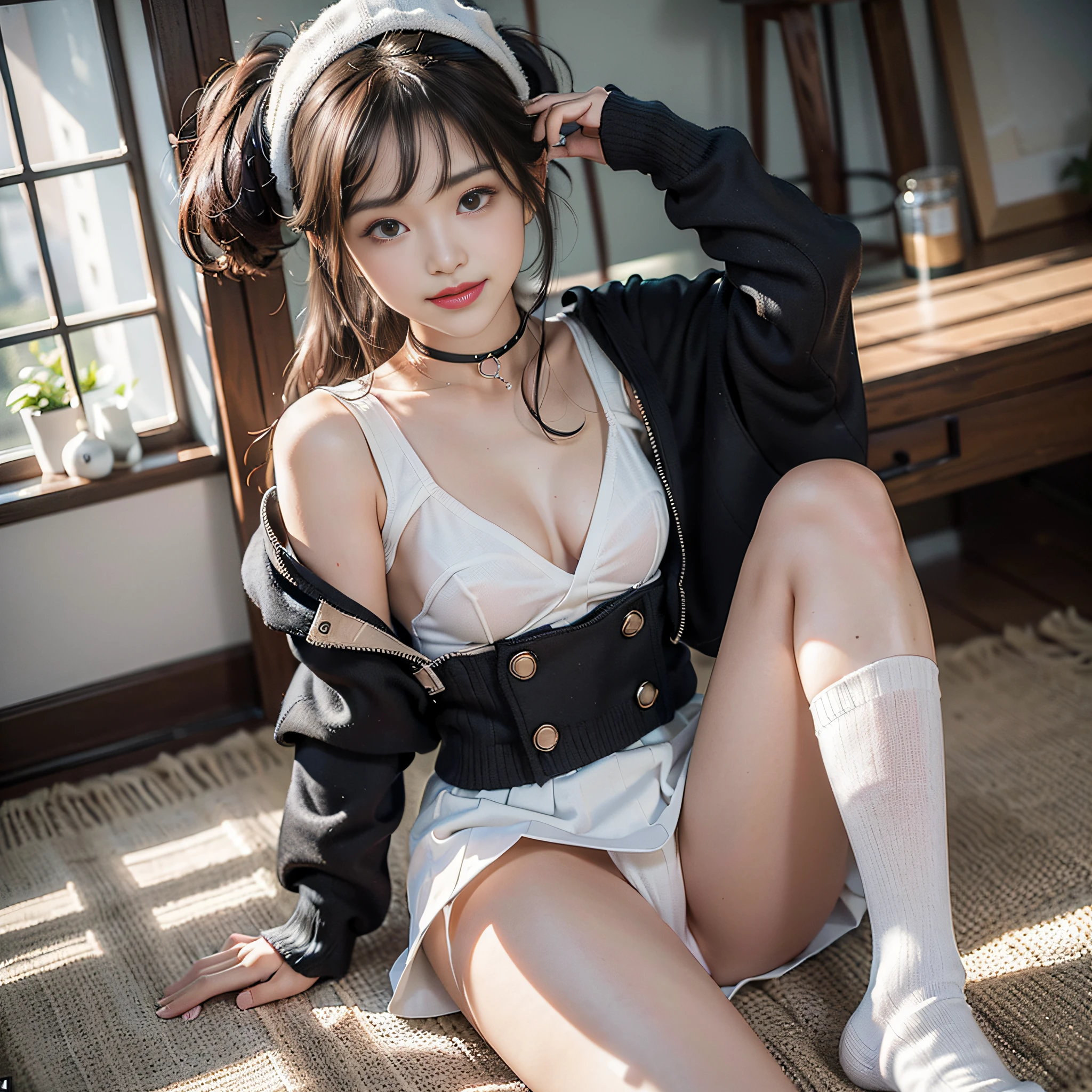Masterpiece, best quality, ultra detailed, high resolution, super cute face, super beautiful green eyes , super beautiful hair, sailor moon outfit, super cute wings, super sexy, idol, ulzzang, most beautiful girl, bun on the head, bun on the suit, exaggeratedly beautiful, in a super beautiful and futuristic city