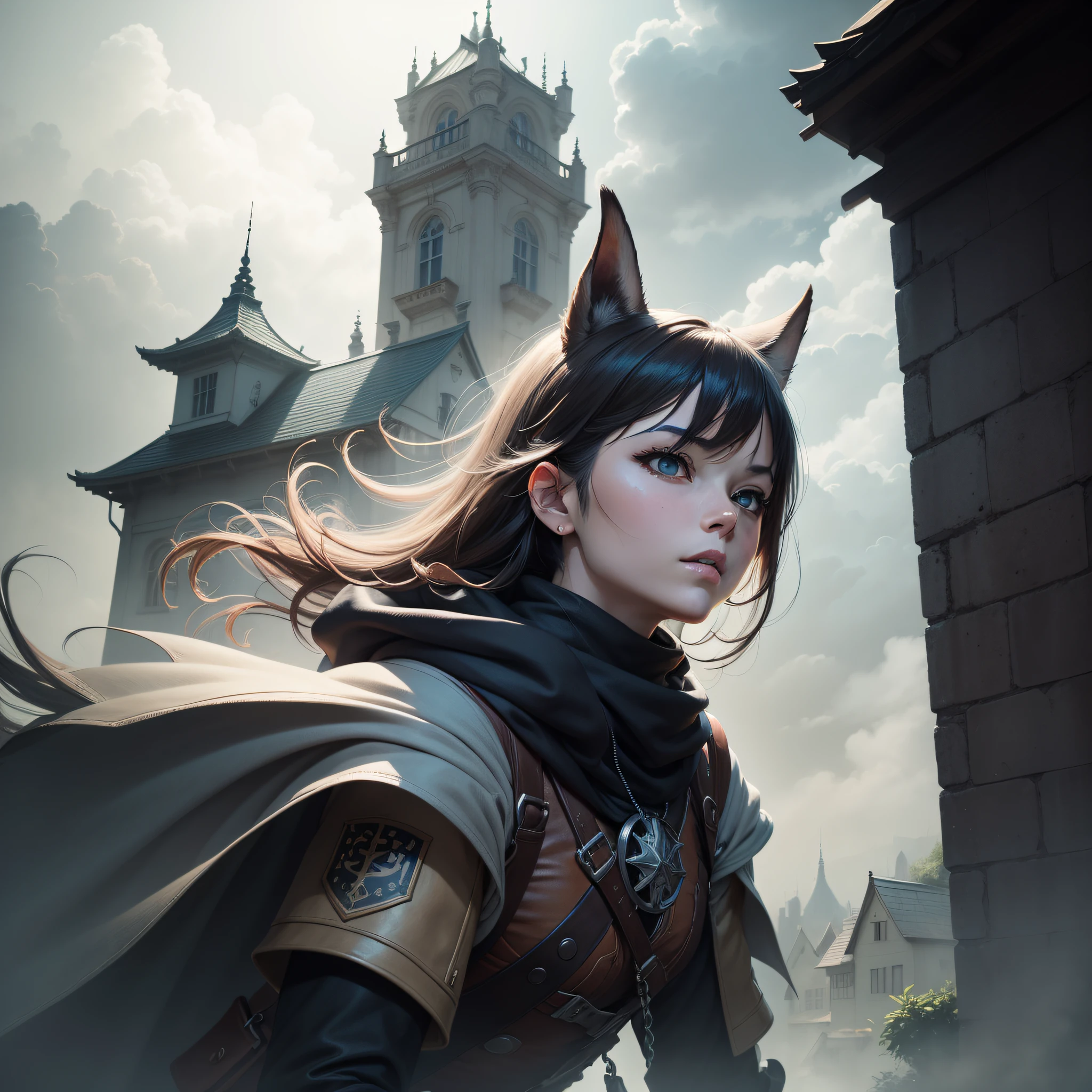 (((MANGA))), black and white manga, middle ages fantasy world city, Medieval manga rpg city, magic city, manga japanese style, big wall and houses the background, rpg, masterpiece, advanced quality, beautiful lighting, light fog, representation, 4k, unreal engine, intricate, highly detailed, beautiful lighting, light fog, 8k, trending at Artstation, professional, dramatic, illustration, high quality, award-winning portrait, f/22, symmetrical , dynamic poses, concept art portrait by Hajime Isayama and Takehiko Inoue and Koyoharu Gotouge Art.