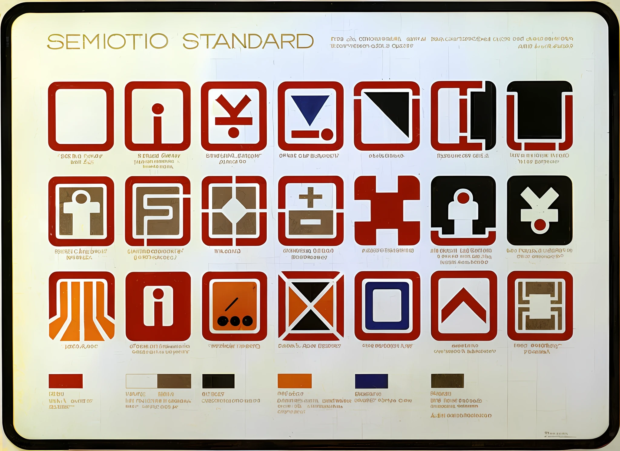 there are many different street signs on a white board, paul rand, trademarks and symbols, 8 0 - s, 7 0 - s, 1 9 7 0 s poster, saul bass and paul rand, 1980s computer graphics, symbol, symbols, insibidi symbols, retro computer graphics, 1976 science fiction poster --auto