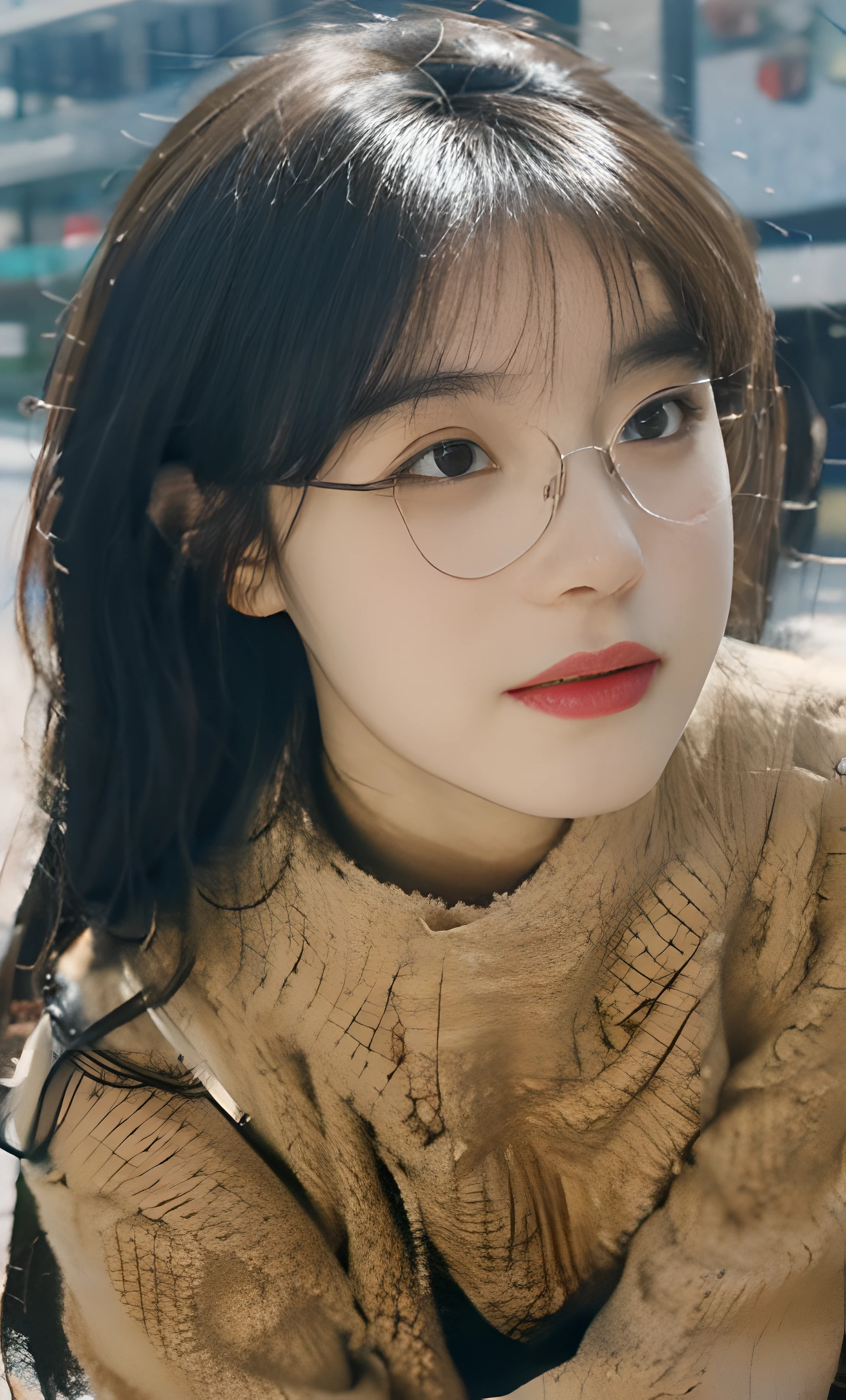 ulzzang-6500-v1.1, (raw photo:1.2), (photorealistic:1.4), beautiful detailed girl, very detailed eyes and face, beautiful detailed eyes, ridiculous, incredibly ridiculous, huge file size, super detailed, high resolution, very detailed, best quality, masterpiece, ((fashion clothing with diverse colors)), illustration, very detailed, CG, unified, 8k wallpaper, amazing, fine detail, masterpiece ,best quality, very detailed CG uniform 8k wallpaper, light on face, movie lighting, 1girl, 16 years old, long white hair, side splits, (big breasts), (no panties)), (glasses), ((dynamic pose))), ((sexy pose))), (camel toe), (half), (pantyhose)), ((black hip skirt))