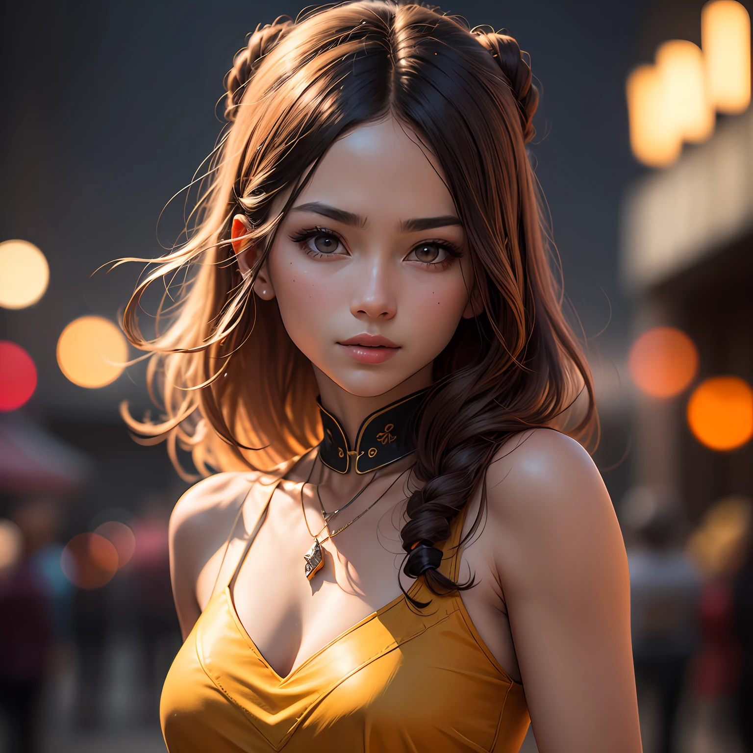 best quality, masterpiece, highres, 1girl,china dress,hair ornament,necklace, jewelry,Beautiful face,upon_body, tyndall effect,photorealistic, dark studio, rim lighting, two tone lighting,(high detailed skin:1.2), 8k uhd, dslr, soft lighting, high quality, volumetric lighting, candid, Photograph, high resolution, 4k, 8k, Bokeh, --auto