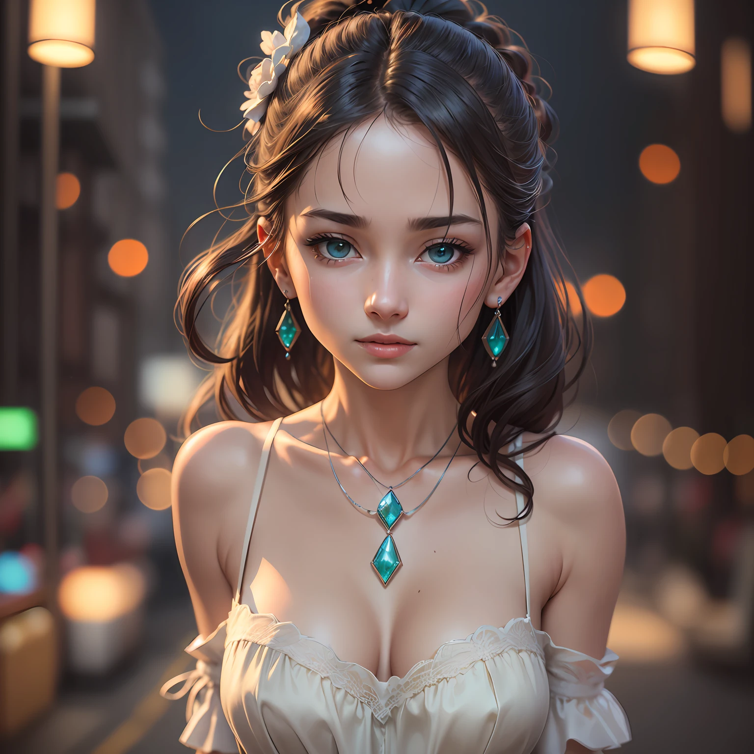 best quality, masterpiece, highres, 1girl,china dress,hair ornament,necklace, jewelry,Beautiful face,upon_body, tyndall effect,photorealistic, dark studio, rim lighting, two tone lighting,(high detailed skin:1.2), 8k uhd, dslr, soft lighting, high quality, volumetric lighting, candid, Photograph, high resolution, 4k, 8k, Bokeh, --auto
