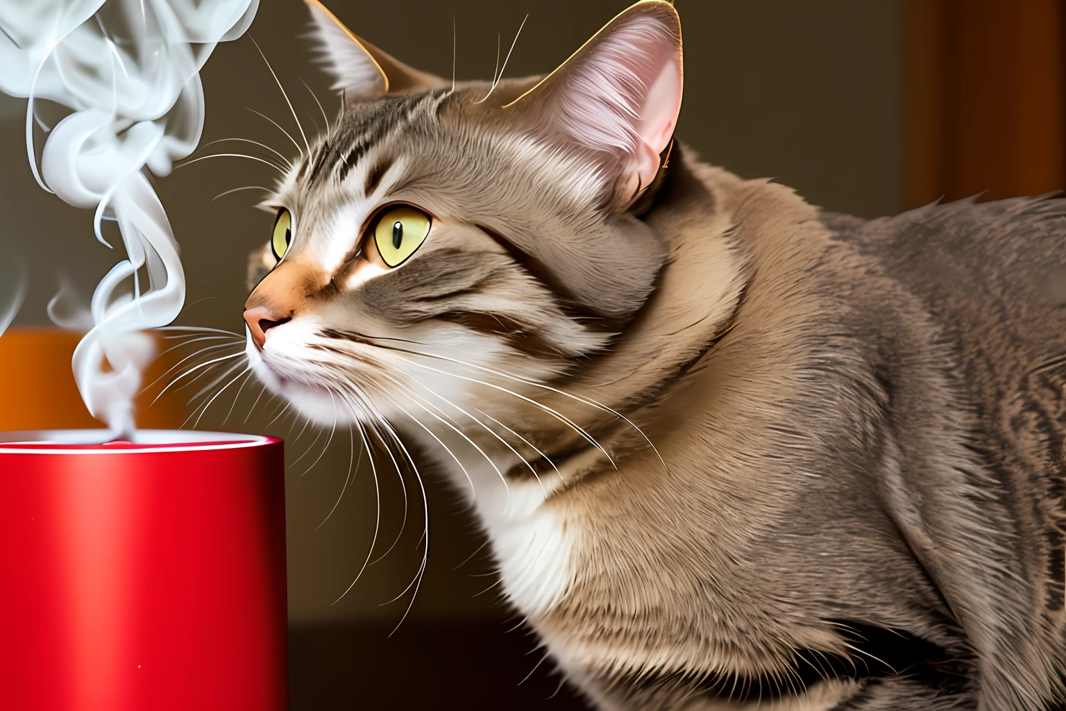 Smoking cat