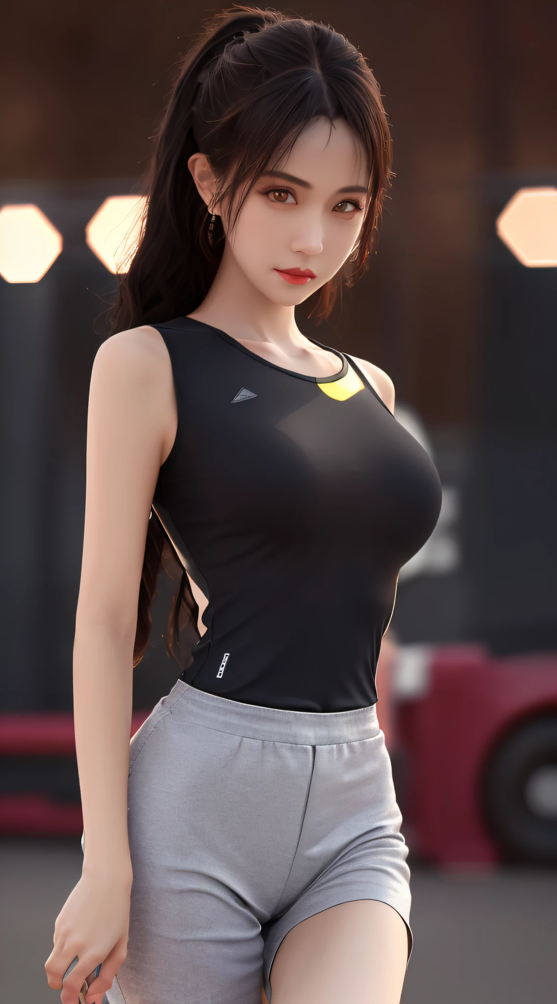best quality, masterpiece, 1 girl, beautiful face, (photo photo:1.3), edge lighting, (high detail skin:1.2), 8k ultra hd, DSLR, high quality, high resolution, 4k, 8k, bokeh, absurd, best ratio four fingers and one thumb, (realistic:1.3), cute 1girl, , medium breasts, wear dance training clothes,