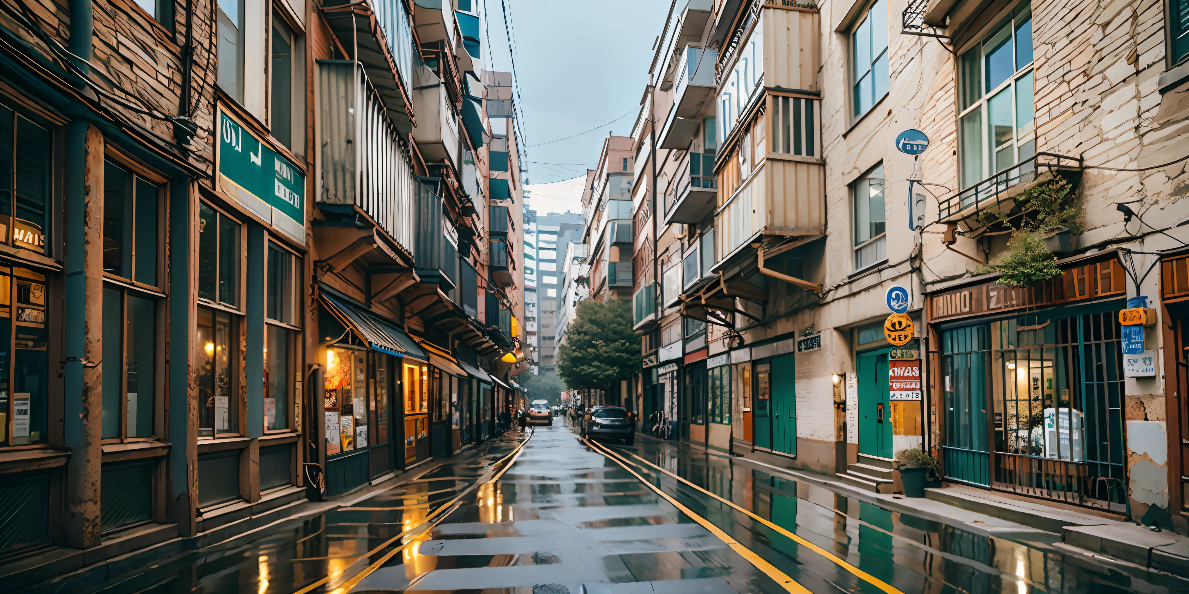 ((masterpiece)),((best quality)),((high detial)),((realistic,))
Industrial age city, deep canyons in the middle, architectural streets, bazaars, Bridges, rainy days, steampunk, European architecture