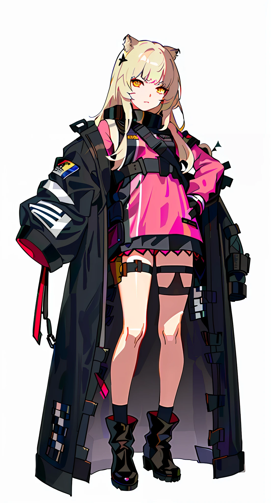 a close up of a person in a costume with a coat, from girls frontline, fine details. girls frontline, girls frontline style, girls frontline cg, girls frontline universe, girls frontline, from the azur lane videogame, azur lane style, characters from azur lane, m4 sopmod ii girls frontline, cushart krenz key art feminine