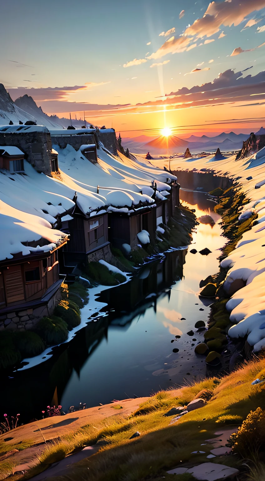 Imagine an unforgettable landscape that reveals the beauty and grandeur of God in every detail. It is a setting that transcends human understanding, where nature unites in harmony to create a divine masterpiece. In this landscape, you find yourself before majestic mountains, which rise towering towards the sky. Its heights seem to touch the clouds, while its slopes display lush vegetation, a tapestry of green hues and colorful blooming. In the valleys below, clear rivers flow serenely, reflecting the sunlight that shines brightly in the sky. Water is crystal clear, as if it were a mirror that reveals the purity and life it carries. On its banks, leafy trees offer shade and shelter to a wide variety of animals and birds, which seem to dance in harmony with nature. On the horizon, the sun sets in a divine spectacle. The golden, orange and pink colors paint the sky in a true celestial picture. It is as if God is pouring out His color palette on the world, creating a spectacle of light and beauty that is impossible to replicate. As you contemplate this magnificent landscape, you feel God's presence in a deep and comforting way. The grandeur of divine creation is evident in every detail of the landscape. Every mountain, every river, every ray of sunshine is a testimony to the power and beauty of God. In this landscape that shows the beauty of God, you feel small before the vastness and perfection of creation. It is an invitation to marvel at the divine work, to give thanks for the wonders of nature, and to feel connected to the divine. It is a reminder that God is present in all things, in the beauty of nature and in the depth of our hearts. --auto
