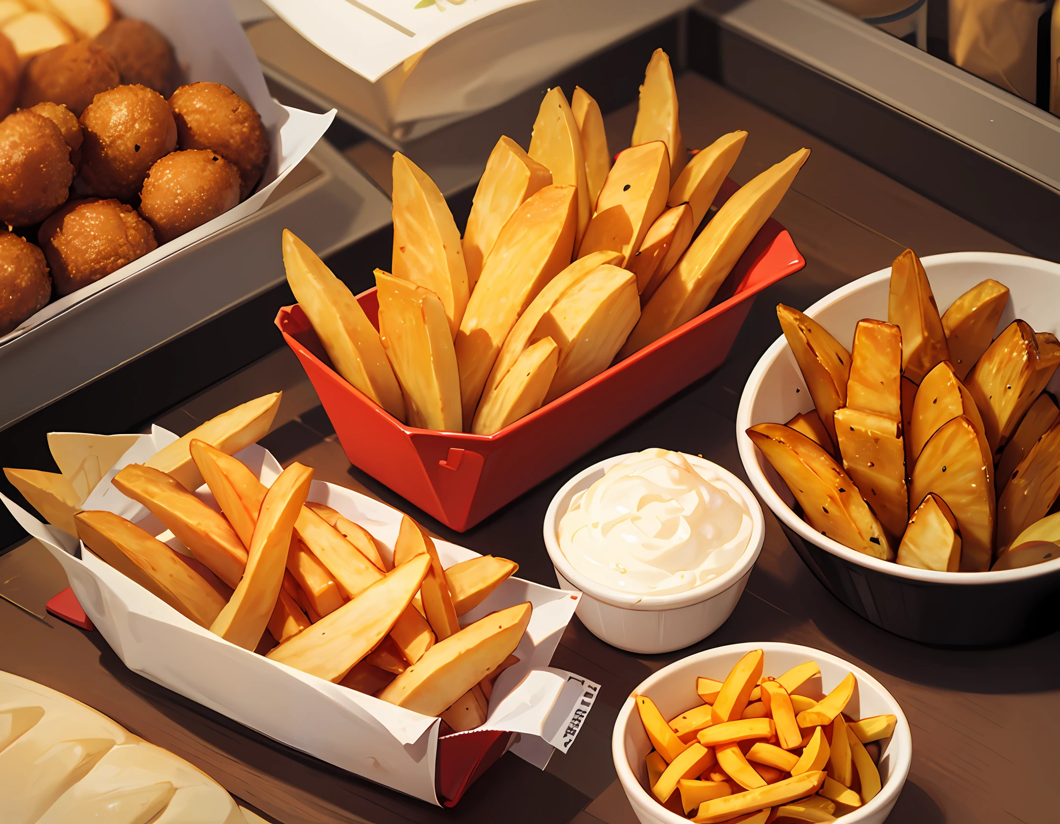 Roll fries, fries shop, potato wedges