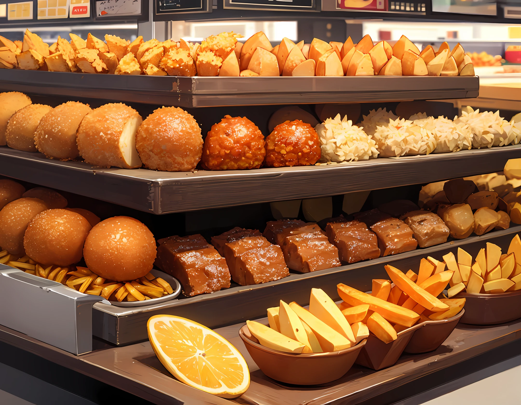 Roll fries, fries shop, potato wedges