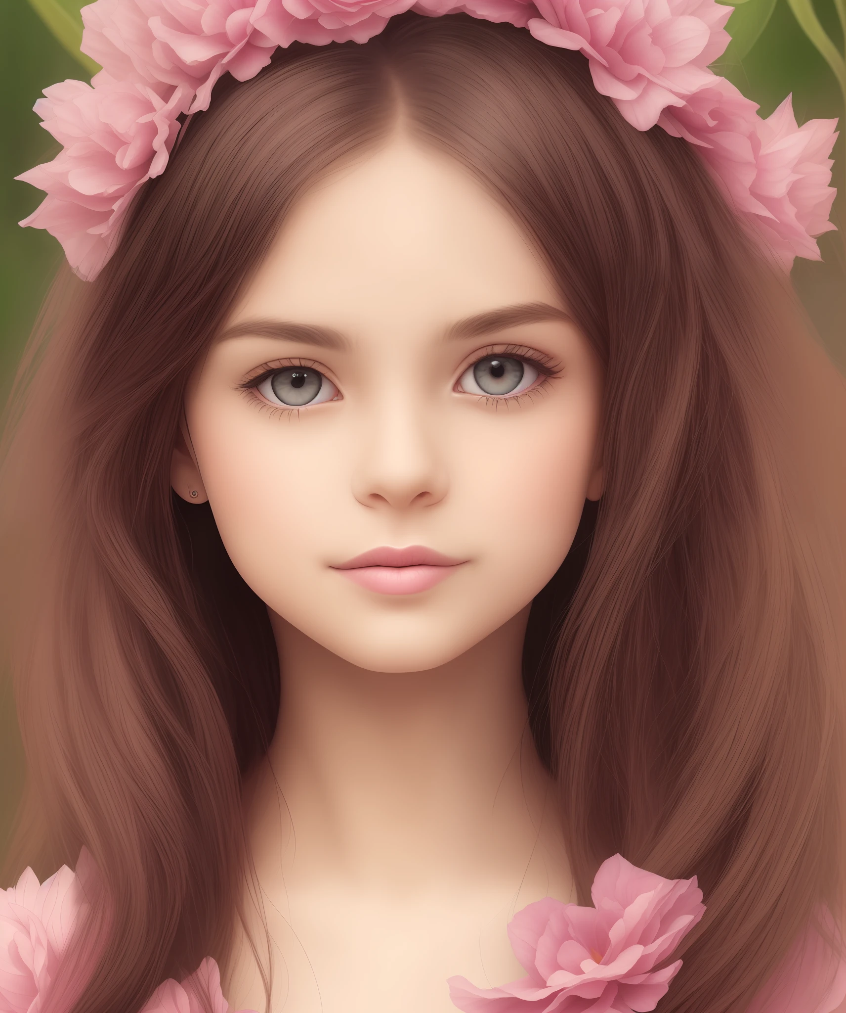Berry fairy, beautiful symmetrical face. Highly detailed portrait. --auto