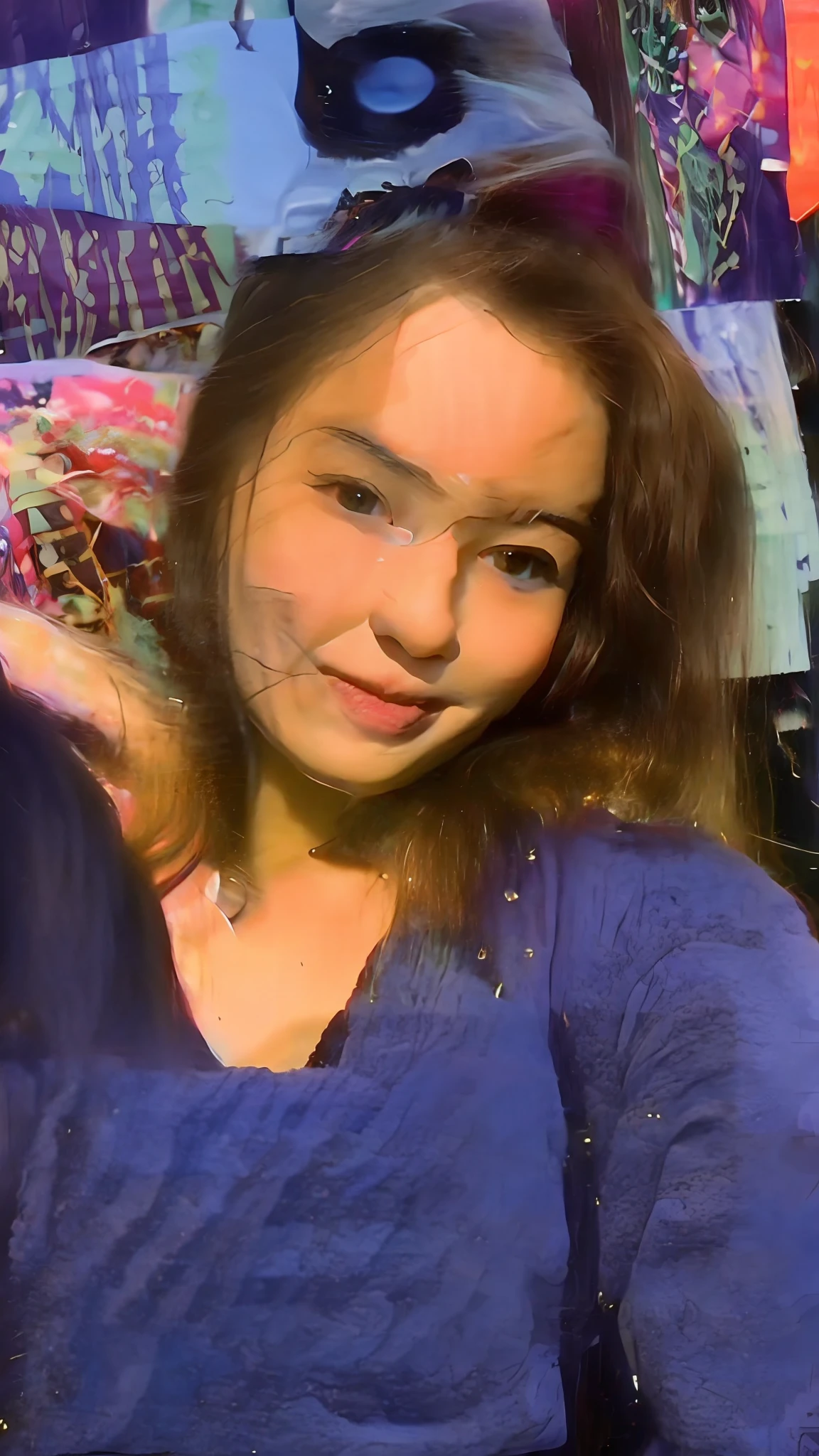 there is a woman that is sitting down with a cell phone, 3 0 years old woman, 30 years old woman, profile image, taken in the early 2020s, headshot profile picture, profile picture, glowy, around 1 , photo taken in 2 0 2 0, violet myers, no makeup wavy hair, beautiful mexican woman