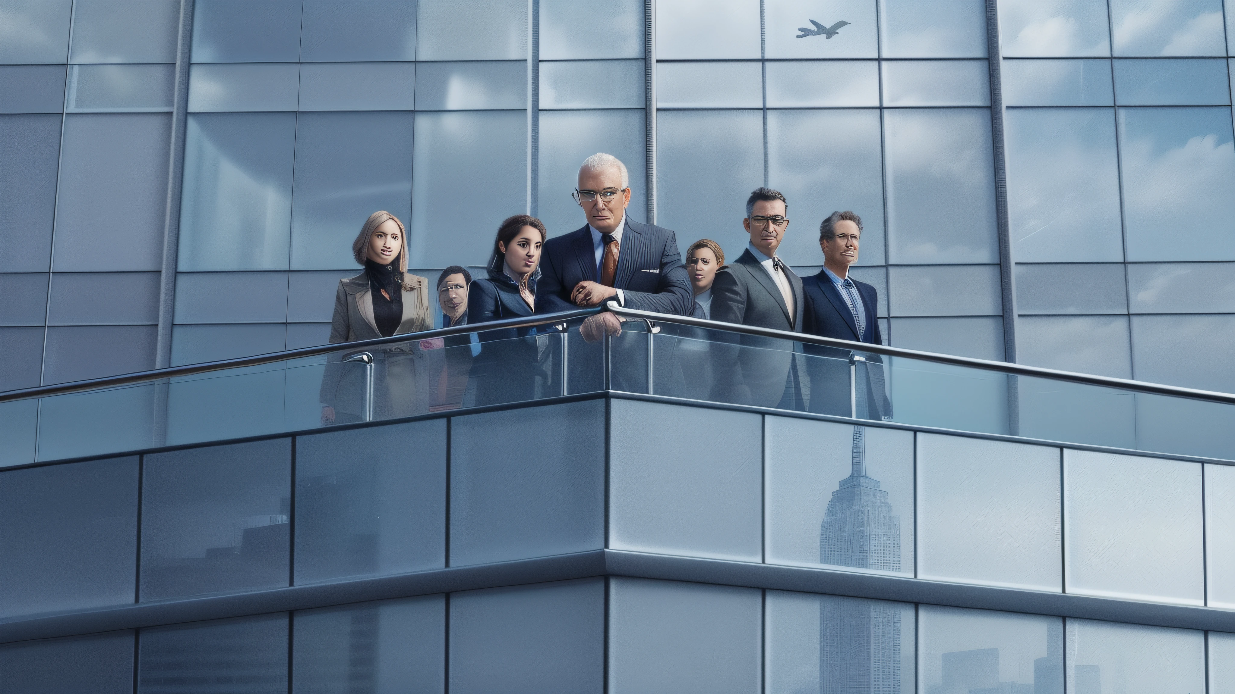 glass building, realistic --auto