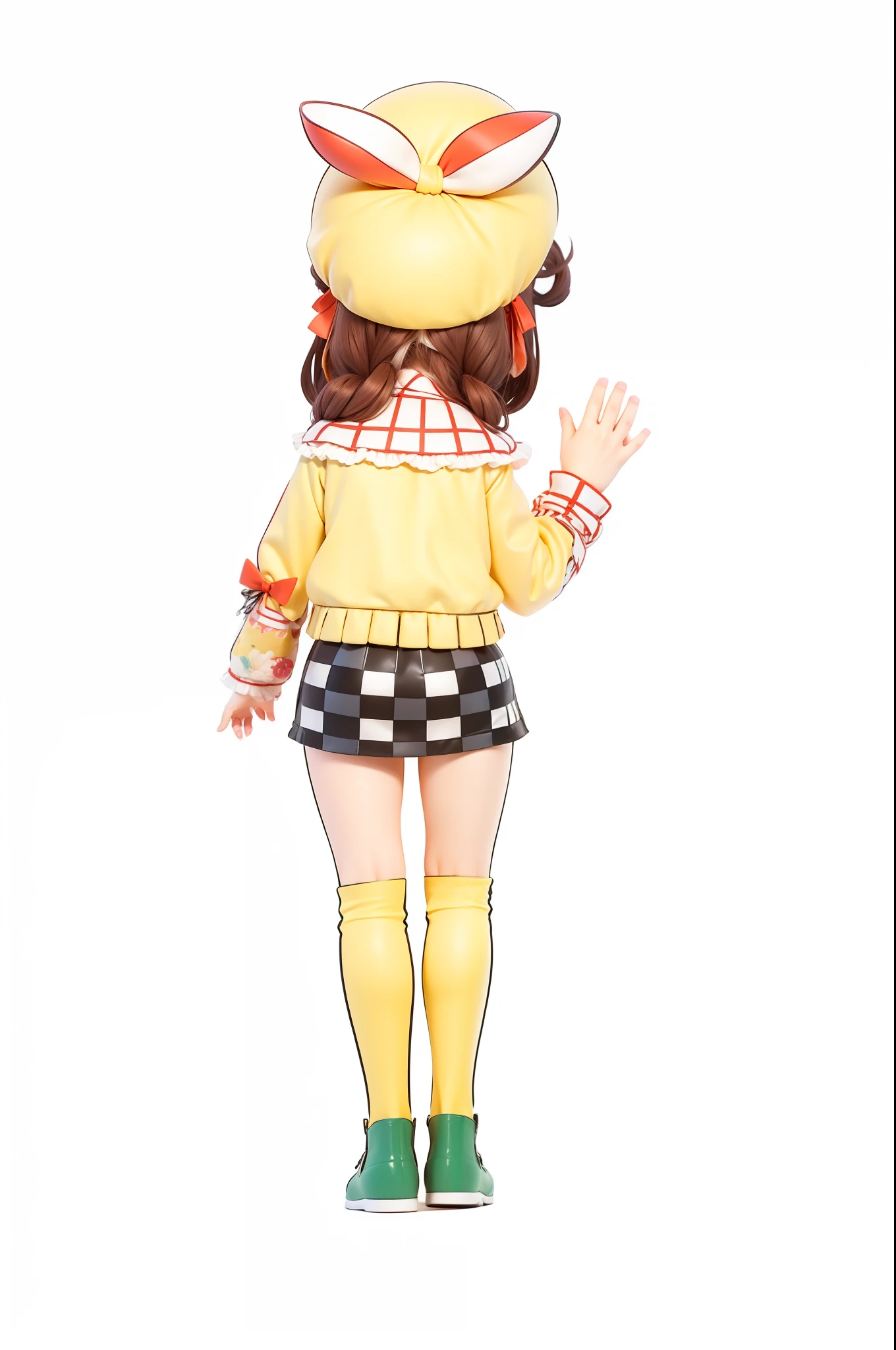 Beret girl back