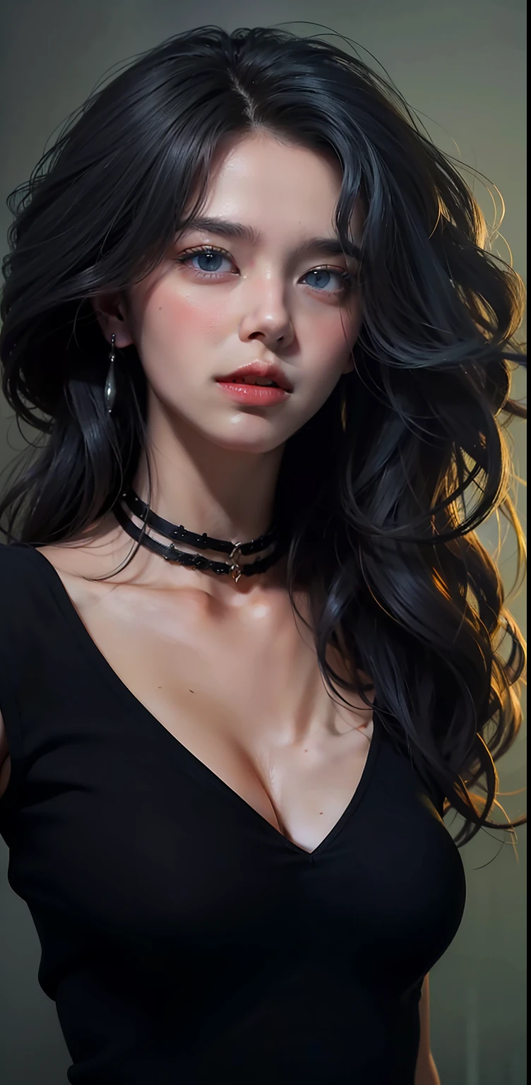 beautiful female d&d character portrait, blue eyes, silver hair wavy, colorful fantasy, detailed, realistic face, digital portrait, body complet, wlop, stanley artgerm lau, ilya kuvshinov, artstation, hd, octane render, hyperrealism, digital painting, digital illustration, extreme detail, 4k, ultra hd, seb mckinnon, dan mumford, trending on artstation, greg rutkowski, close-up, noche, paisaje urbano, luces de la ciudad, parte superior del cuerpo, primer plano, 8k, foto RAW, mejor calidad, obra maestra, realista, fotorrealista,