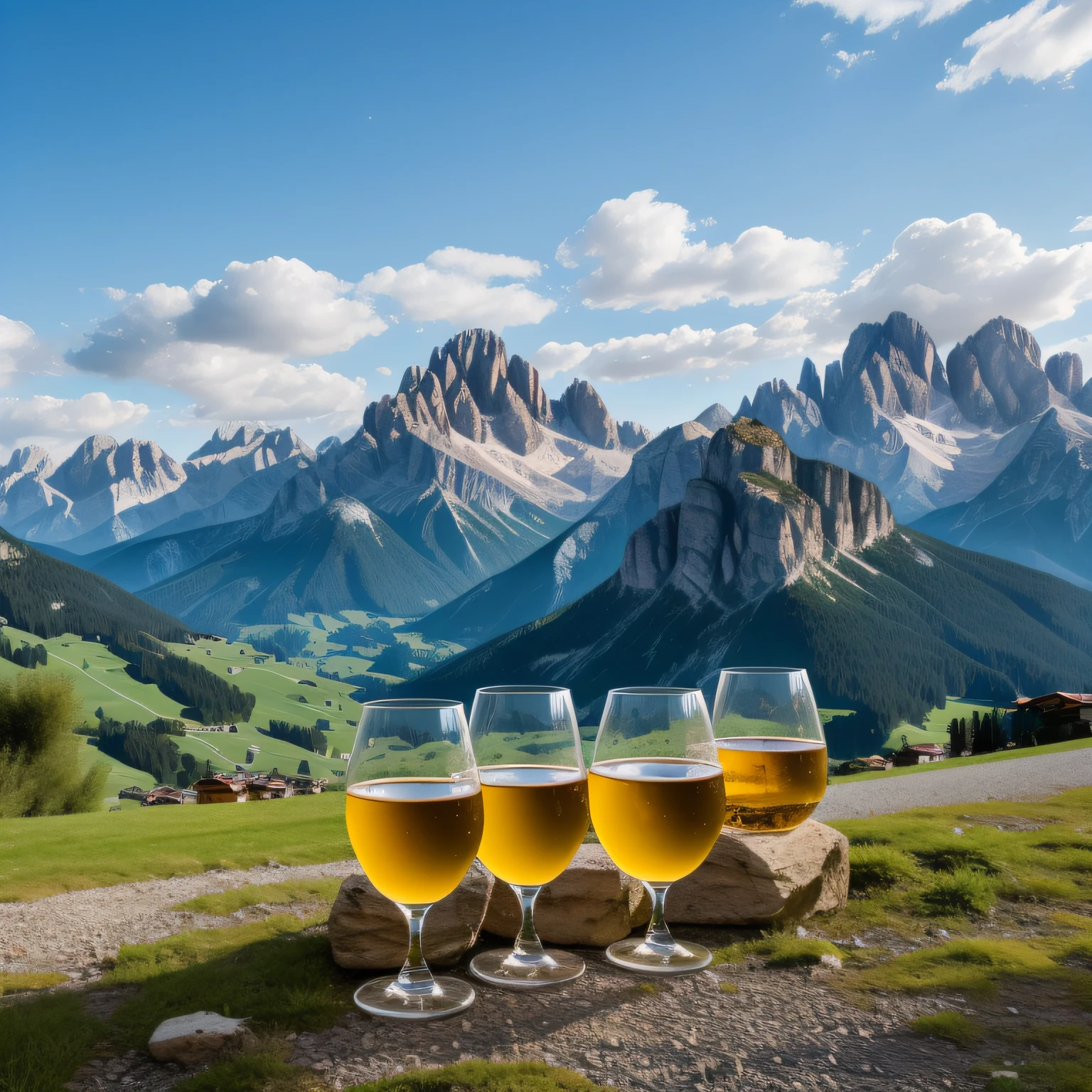Colfosco with a view of Sella Group and Val Mezdì, in the heart of the Dolomites