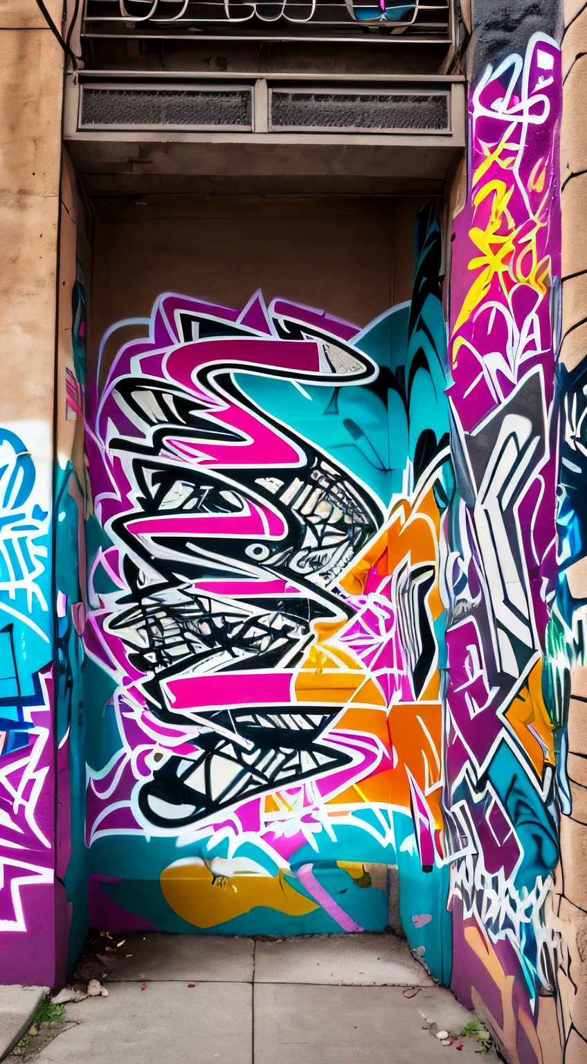 An expressive urban photograph of graffiti art by Martha Cooper, trending on Unsplash.with Deliberate style.