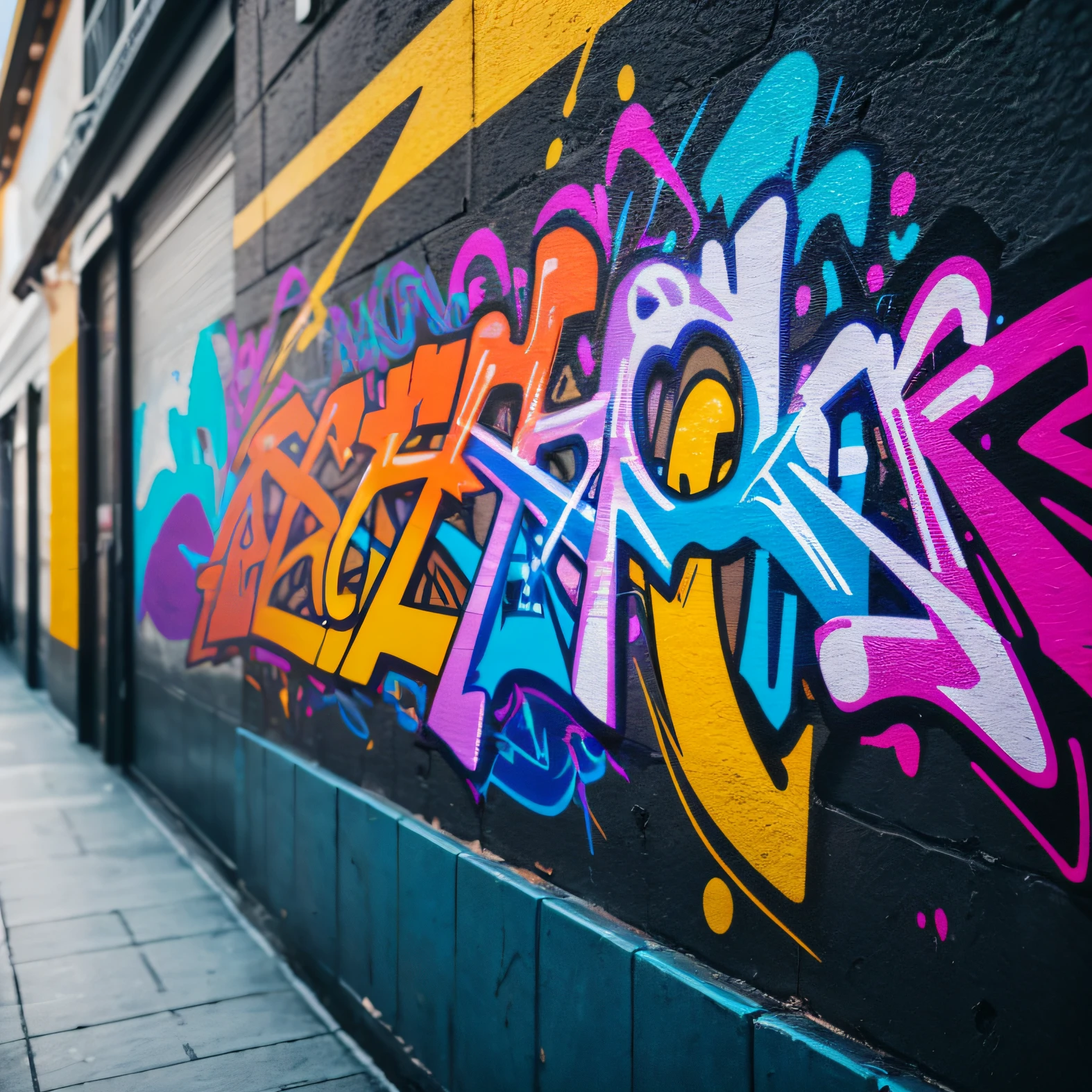"(Masterpiece, High Definition, Ultra High Definition, 4K) background wall,graffiti art,vibrant colors,street culture,cyper punk,futuristic, best quality, ultra high definition, (photorealistic: 1.4),, high resolution, detail, raw photo, sharp re, nikon d850 film stock photo by Lee Jefferies 4 kodak portra 400 camera f1.6 lens rich colors hyper realistic animated textures dramatic lighting unreal engine artstation cinestir 800 trends, --auto