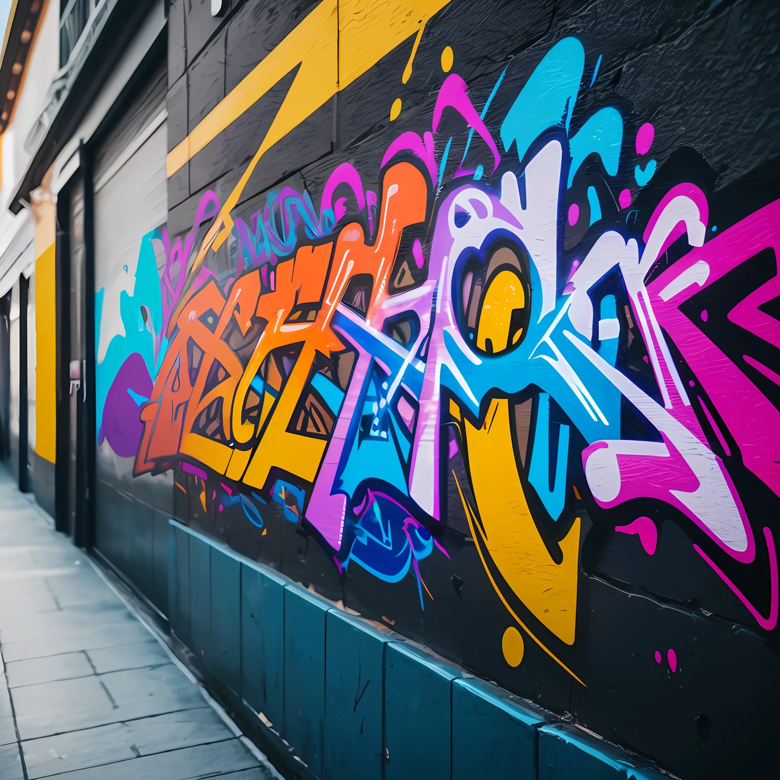 "(Masterpiece, High Definition, Ultra High Definition, 4K) background wall,graffiti art,vibrant colors,street culture,cyper punk,futuristic, best quality, ultra high definition, (photorealistic: 1.4),, high resolution, detail, raw photo, sharp re, nikon d850 film stock photo by Lee Jefferies 4 kodak portra 400 camera f1.6 lens rich colors hyper realistic animated textures dramatic lighting unreal engine artstation cinestir 800 trends, --auto