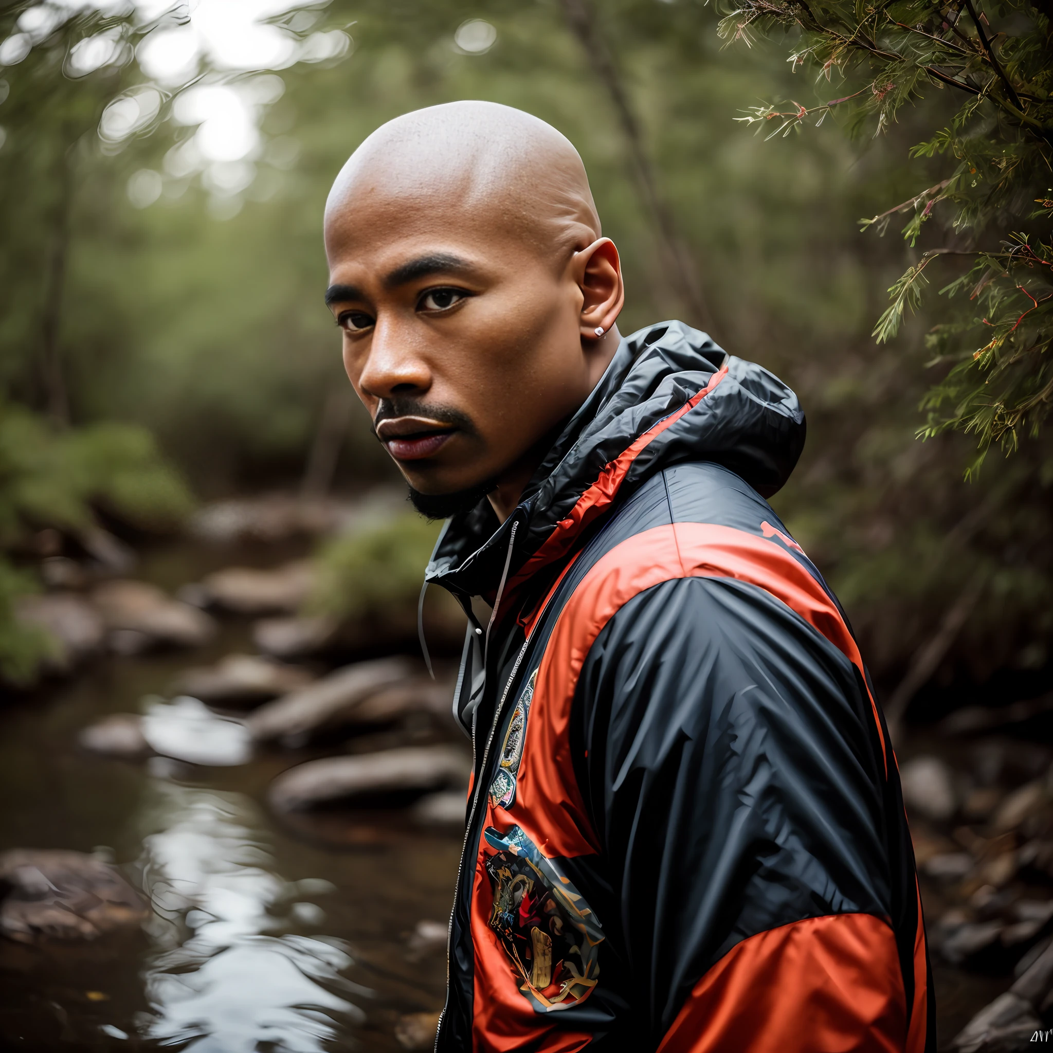 extremely detailed, amazing, fine details, absurd, highly detailed, 
Tupacshakur man, wearing cyberpunk clothing and bald head
in the boreal swamp,
(style, dreamlikeart, redshift style, mdjrny-v4 style: 0.5), anatomical, realistic texture hyper realistic dramatic lighting unrealengine trend on artstation cinestill 800 tungsten,
(Asian-Less-Toon: 1.25), (50mm Sigma f/1.4 ZEISS lens, F1.4, 1/800s, ISO 100, photograph: 1.1)