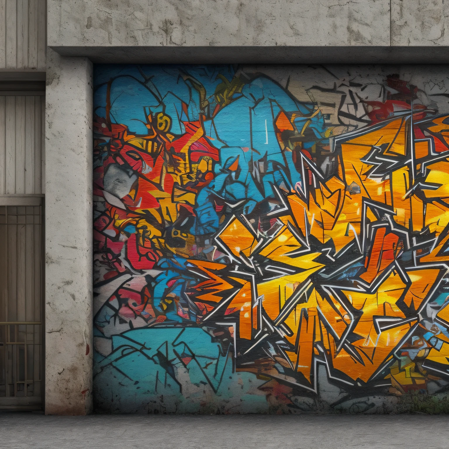"(Masterpiece, High Definition, Ultra High Definition, 4K) only wall,no bushes,graffiti art,vibrant colors,dark tones,street culture,cyper punk,futuristic,sakte,pinching, best quality, ultra high definition, (photorealistic: 1.4),, high resolution, detail, raw photo, sharp re, nikon d850 film stock photo by Lee Jefferies 4 kodak portra 400 camera f1.6 lens rich colors hyper realistic animated textures dramatic lighting unreal engine artstation cinestir 800 trends, --auto