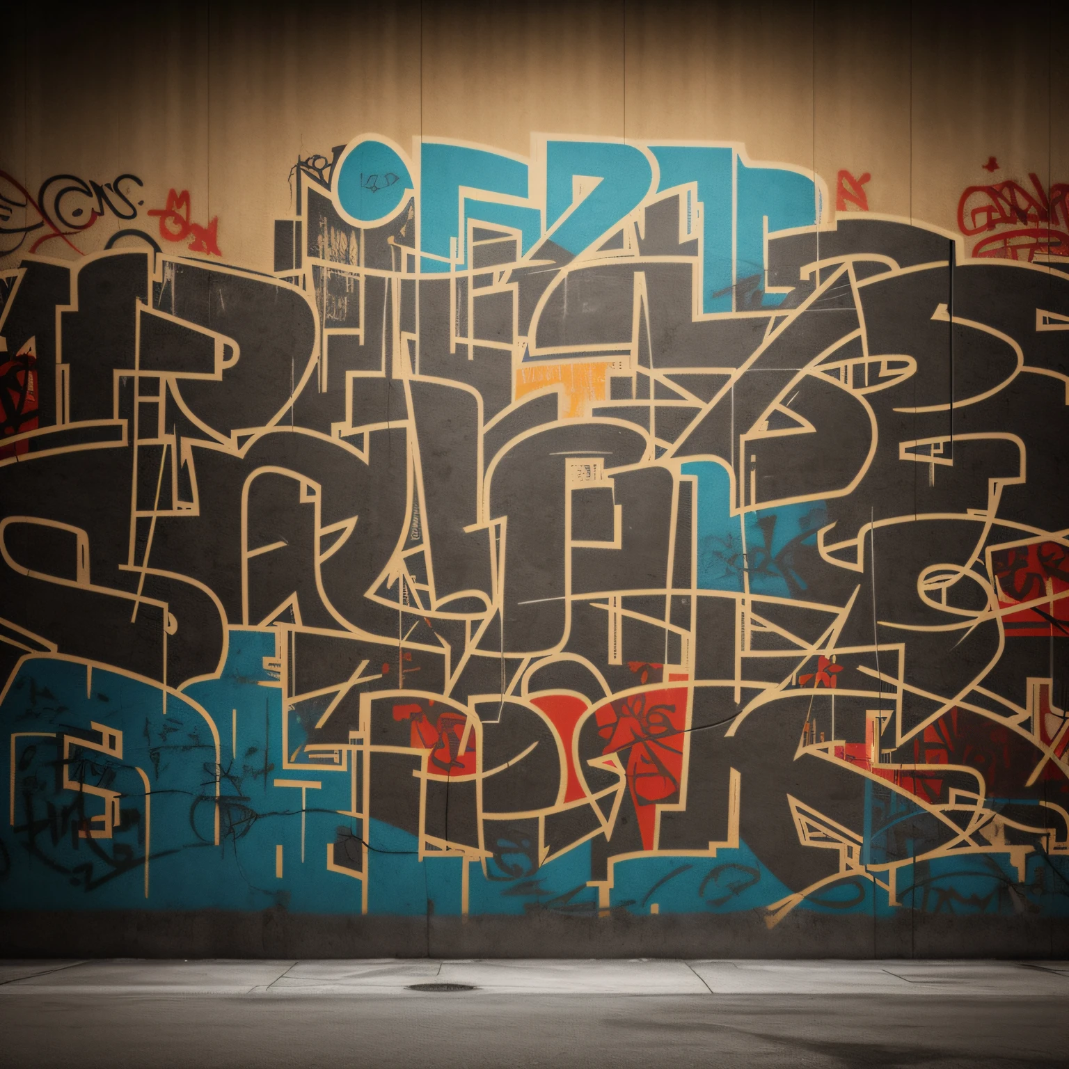 "(Masterpiece, High Definition, Ultra High Definition, 4K) only wall,no bushes,clean floor,graffiti art,hip hop,vibrant colors,dark tones that match and contrast,sculptures in graffiti,street culture,cyper punk,futuristic,sakte,pinching, best quality, ultra high definition, (photorealistic: 1.4),, high resolution, detail, raw photo, sharp re, nikon d850 film stock photo by Lee Jefferies 4 kodak portra 400 camera f1.6 lens rich colors hyper realistic animated textures lighting dramatic unreal engine artstation trends cinestir 800, --auto