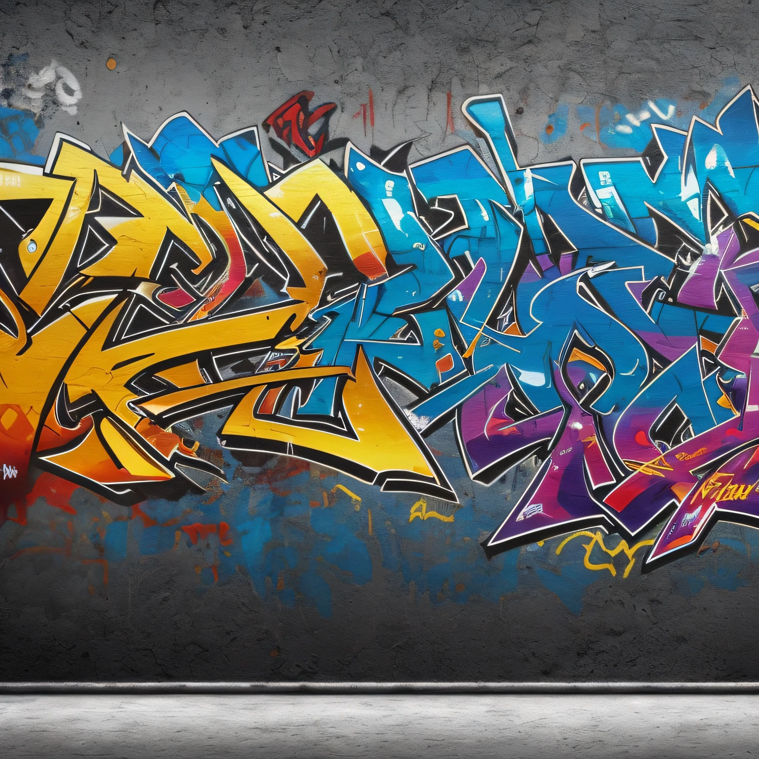 "(Masterpiece, High Definition, Ultra High Definition, 4K) only wall,no bushes,clean floor,graffiti art,hip hop,vibrant colors,dark tones that match and contrast,sculptures in graffiti,street culture,cyper punk,futuristic,sakte,pinching, best quality, ultra high definition, (photorealistic: 1.4),, high resolution, detail, raw photo, sharp re, nikon d850 film stock photo by Lee Jefferies 4 kodak portra 400 camera f1.6 lens rich colors hyper realistic animated textures lighting dramatic unreal engine artstation trends cinestir 800, --auto