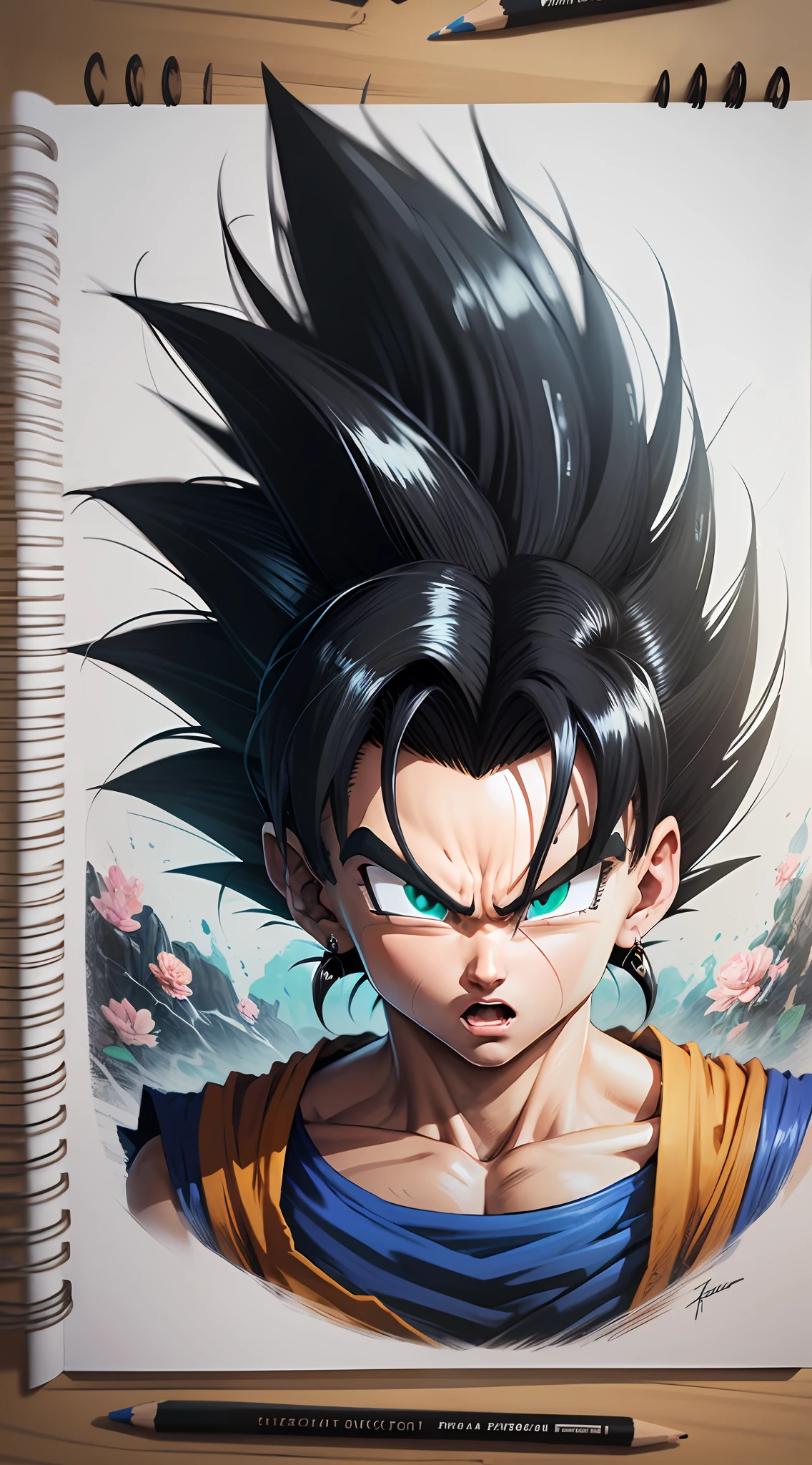 Dragon Ball Goku consists of - Art - O - Dragon, hand drawn, pencil ink, Vegeta, with Vegeta hair, Prince Vegeta, Dragon Ball Art Style, Wild Spike Black Saiyan Hair, Akira Toriyama style, Dragon Ball concept art, inspired by Seki Toriyama, Dragon Ball style, HD artwork, character Dragon Ball, Dragon Ball Z style --auto --s2