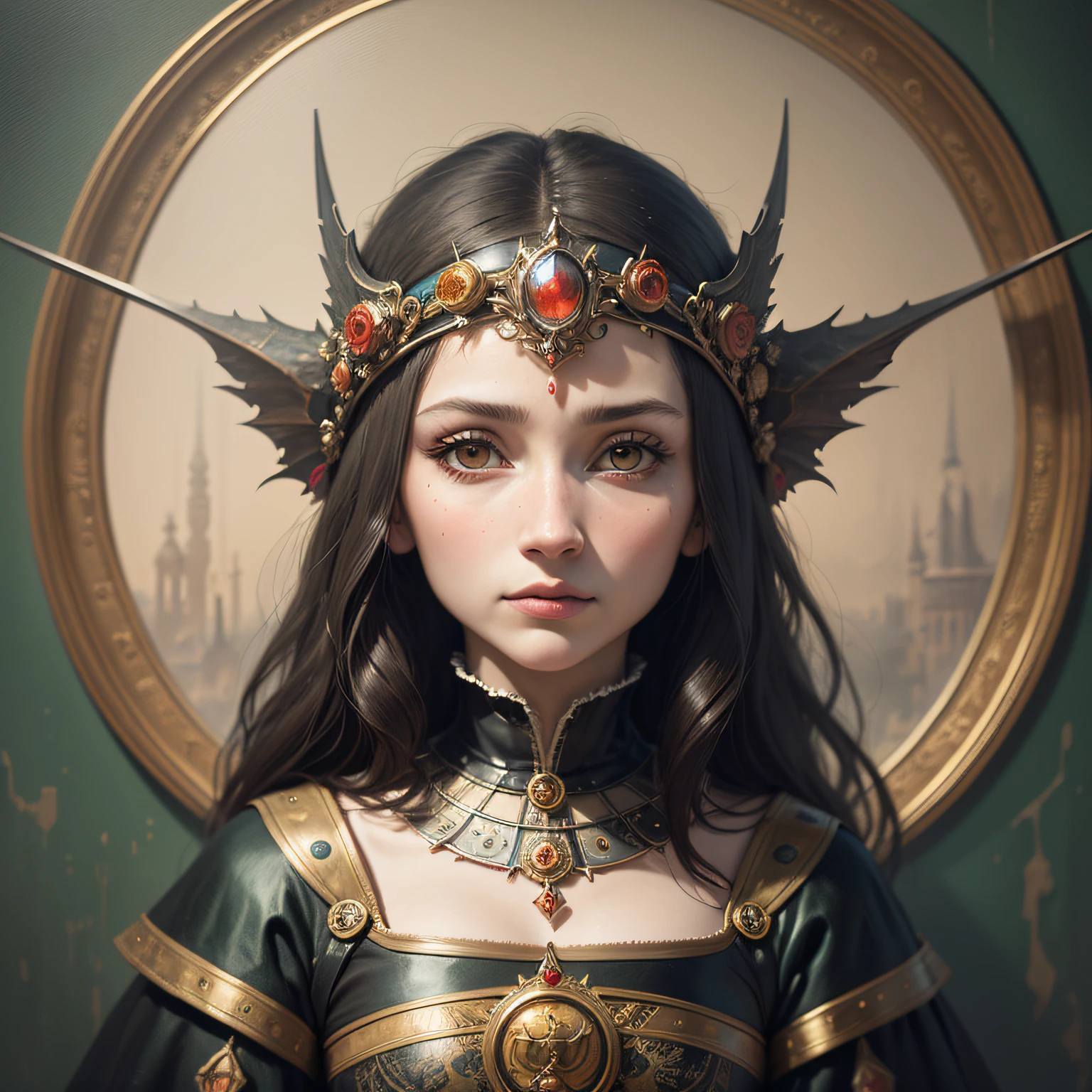 Monalisa 2023 art by Hieronymus Bosch in the anime, futuristic, sci-fi movie style:: A detailed, elegant, intricate and colorful portrait in mixed media :: A masterpiece of surreal art, a vibrant painting --auto --s2
