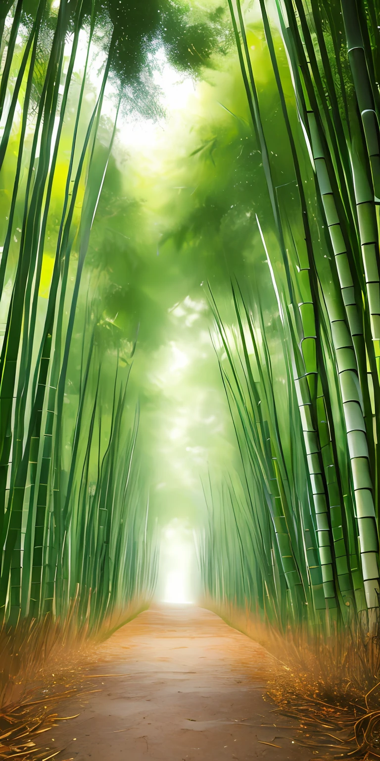 Best quality, masterpiece, bamboo forest, rain, pavilion, dancing petals, high resolution, 8k uhd, high quality, volumetric lighting, high resolution, 4k, 8k, bokeh