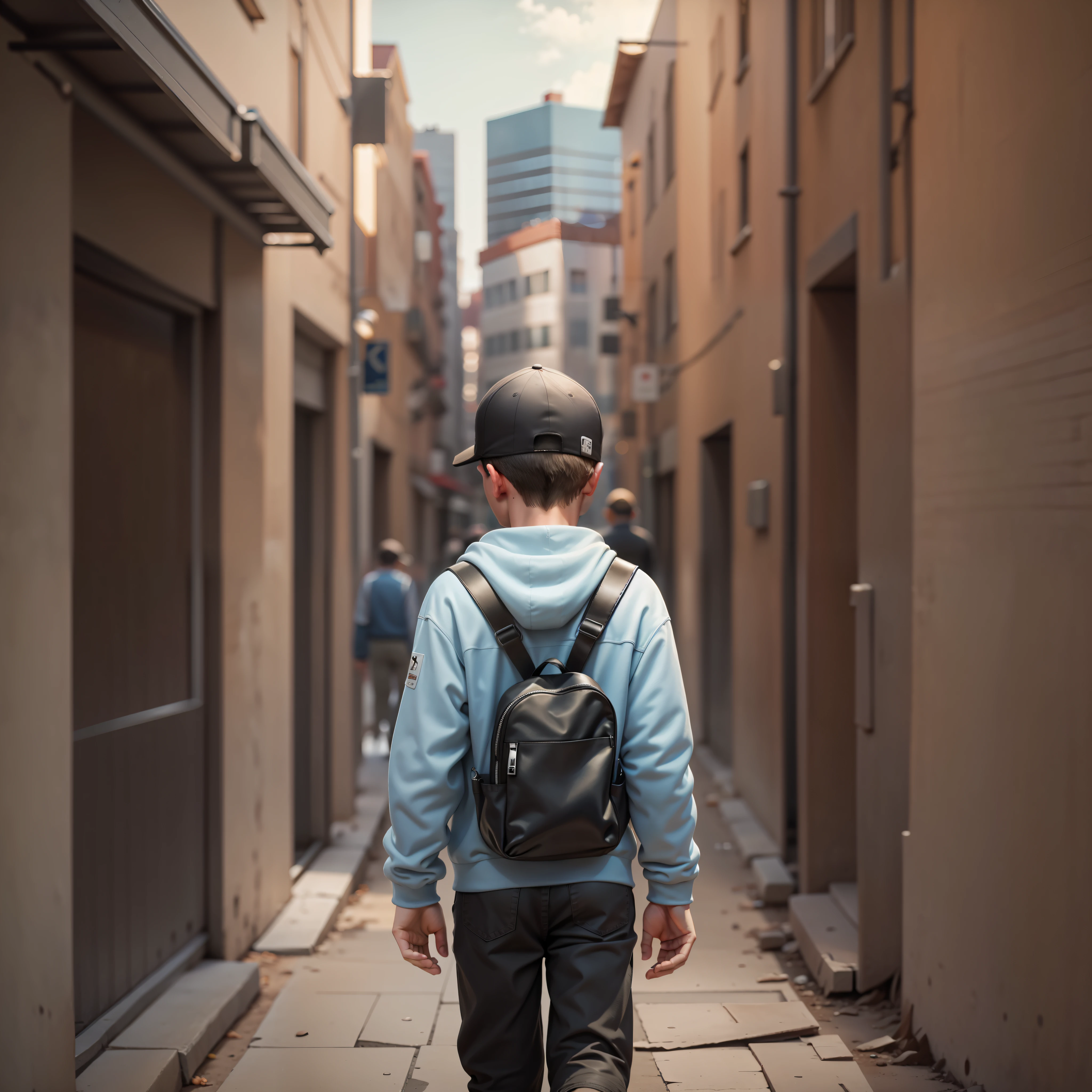 sad boy looking at someone else walking away